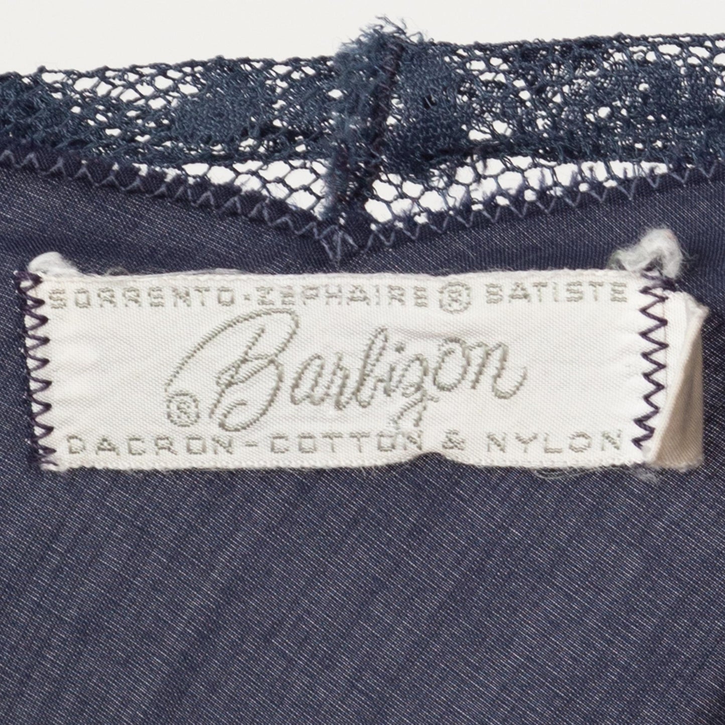 Vintage 1950s Barbizon Slip Dress, As Is - Medium | 50s Lingerie Navy Blue Lace Trim Mini Dress