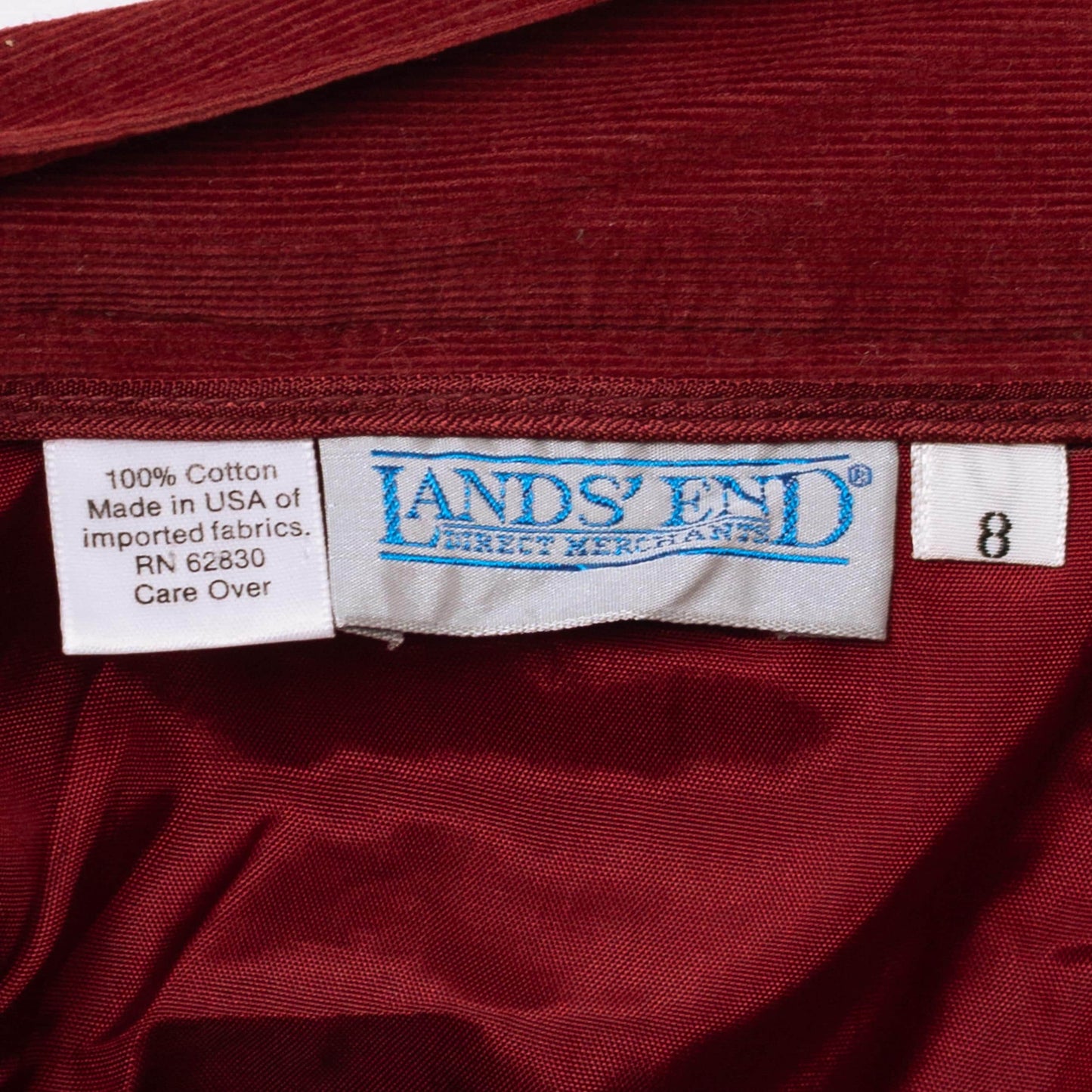 Vintage 80s Wine Corduroy Midi Pocket Skirt - Extra Small, 25" Waist | A Line High Waist Retro Skirt