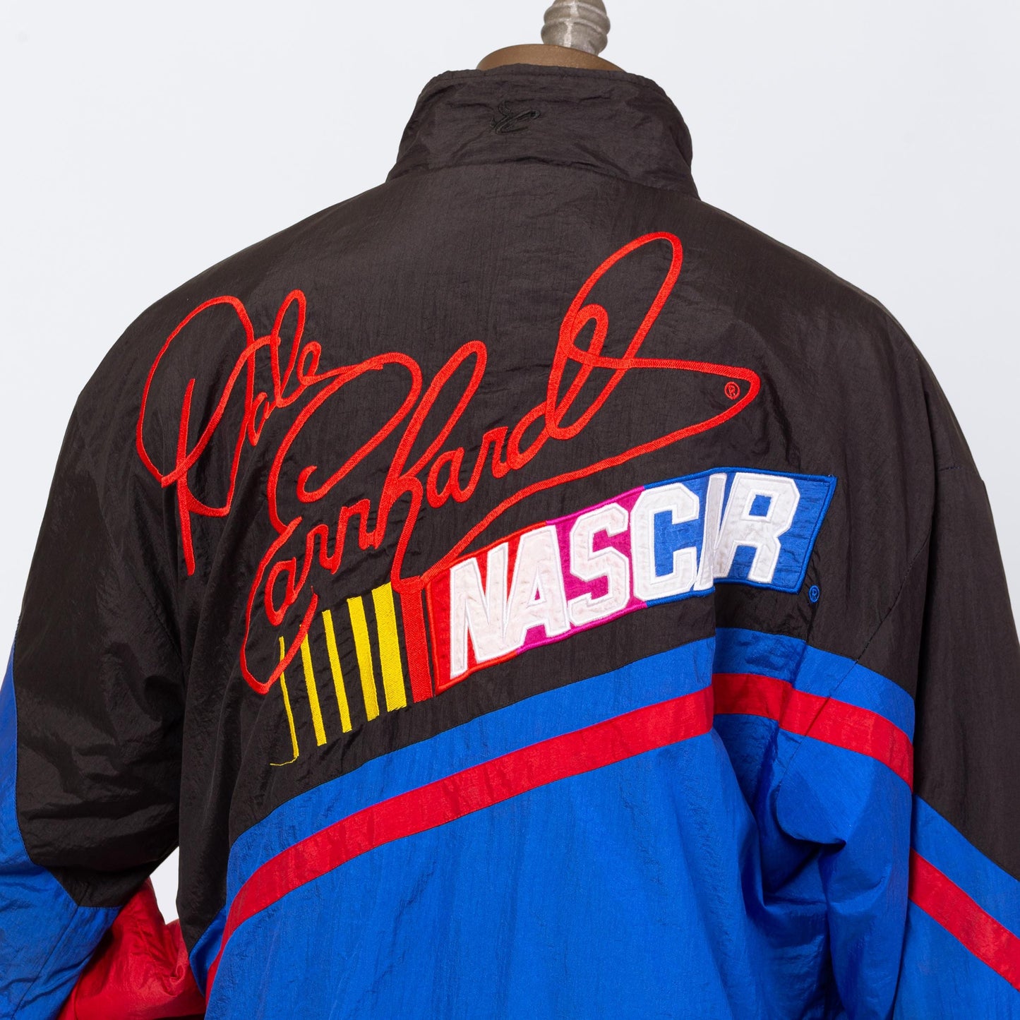 Vintage 90s Dale Earnhardt #3 NASCAR Jacket - Extra Large | Chase Authentics Color Block Race Car Zip Up Windbreaker