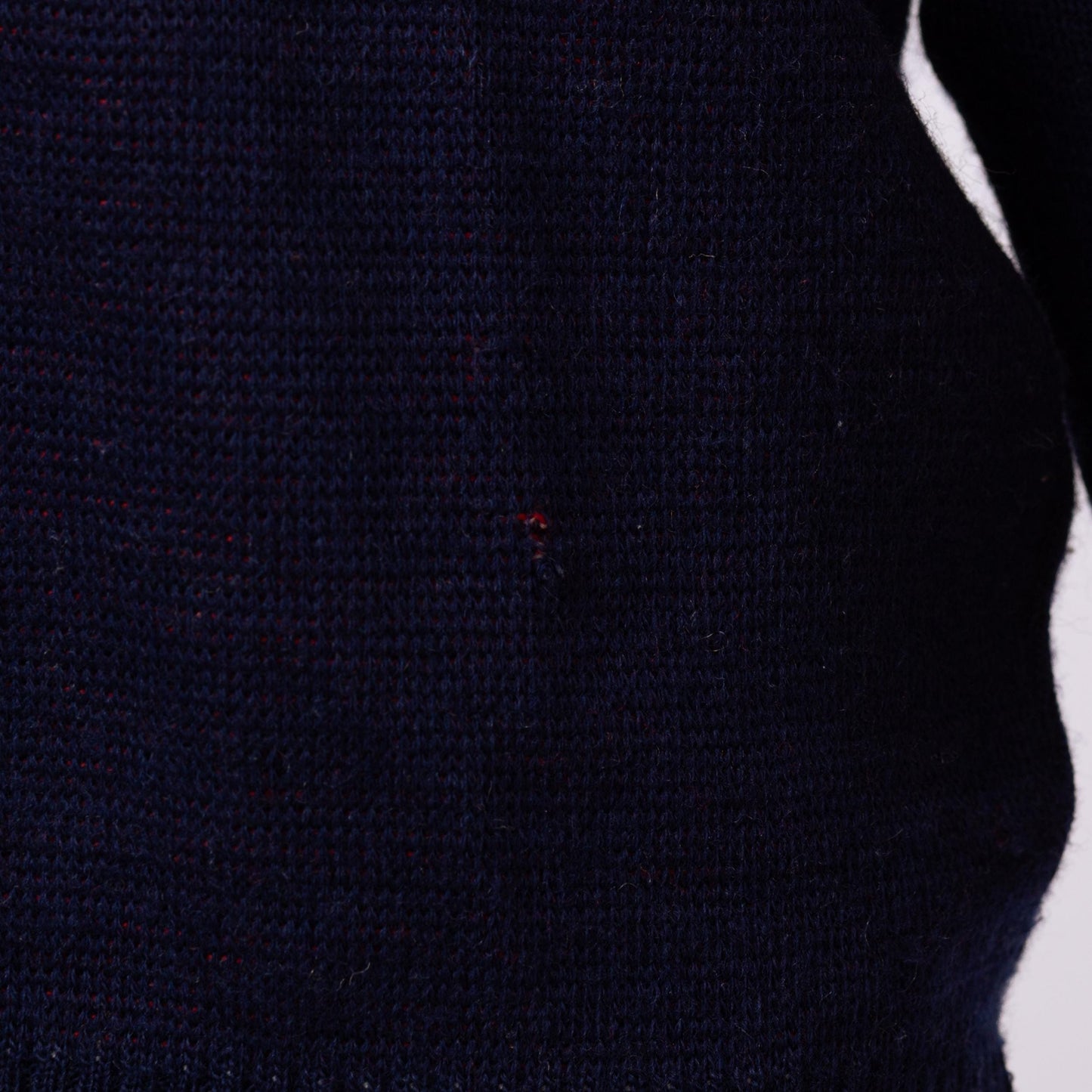 Vintage 80s Australia Wool Knit Sweater - Large | Navy Blue Striped Intarsia Pullover Jumper