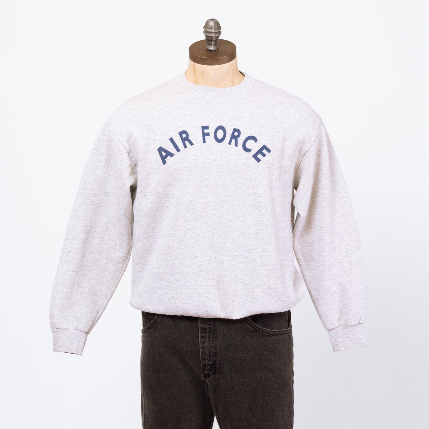 Vintage 90s Air Force Sweatshirt - Small | USAF Heather Grey Military Graphic Crewneck