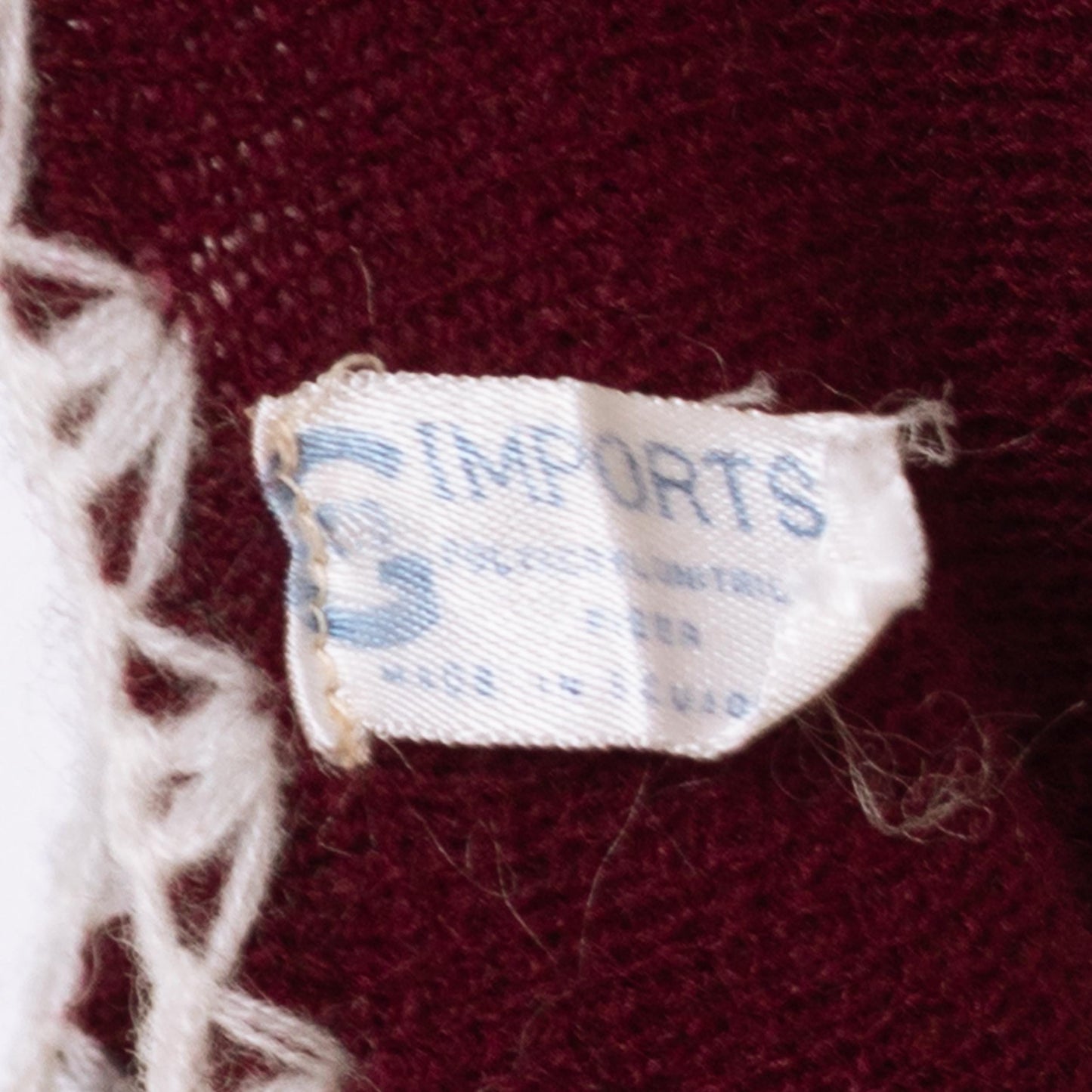 Vintage 70s Boho Deer & Cactus Knit Sweater Vest - Small | Plum Purple Western Fringe Hippie Top