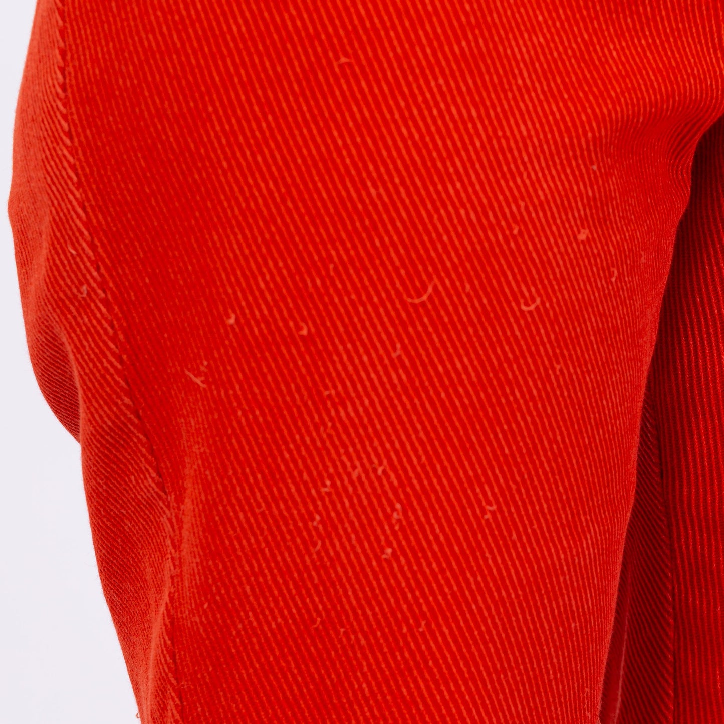 Vintage 50s Orange Twill Side Zip Cigarette Pants - Petite Small, 25.5" Waist | Retro 1950s Tapered Leg High Waisted Pedal Pusher Trousers