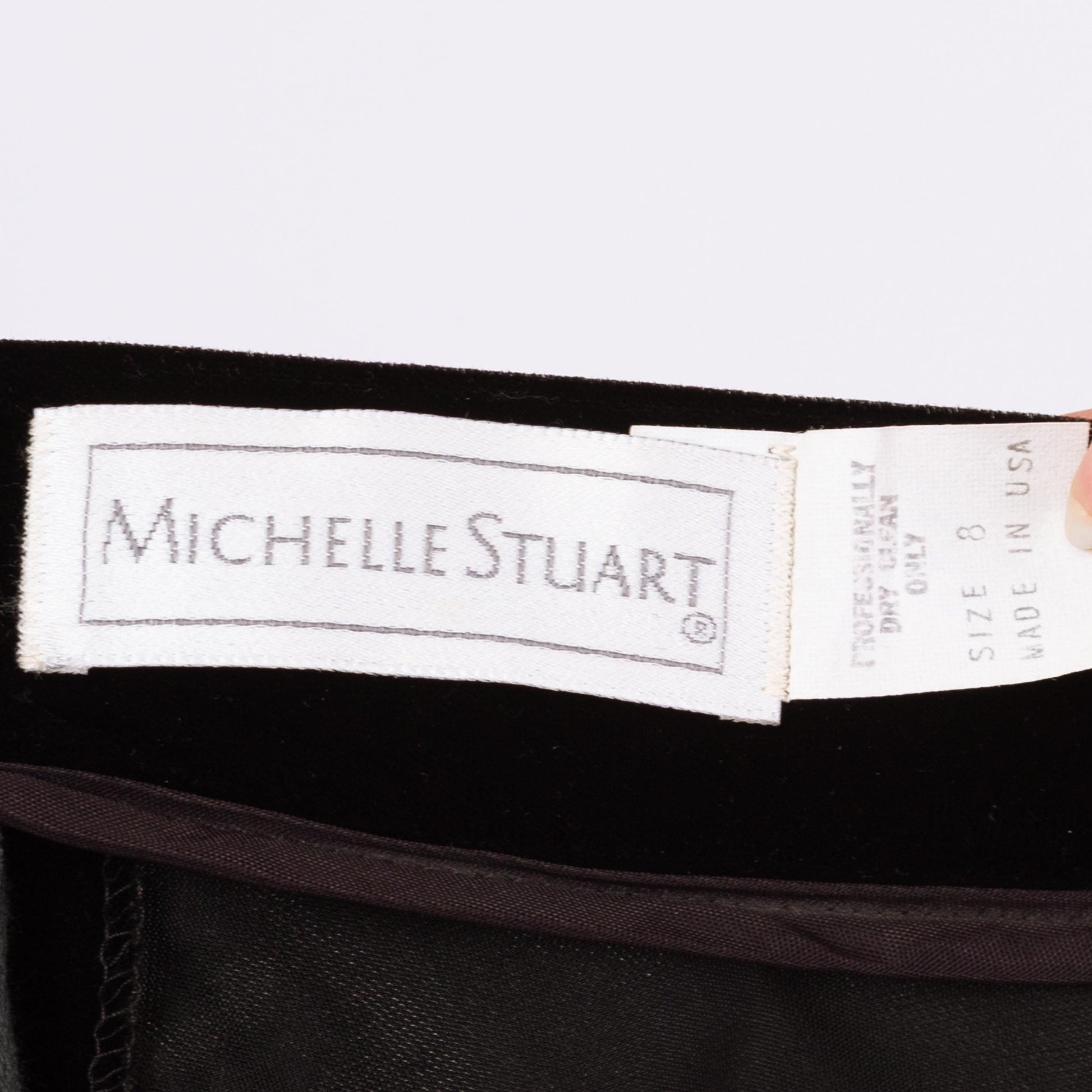 Vintage 80s Black Velvet Midi Swing Skirt - Small, 25.5" Waist | Minimalist High Waisted A Line Flowy Skirt