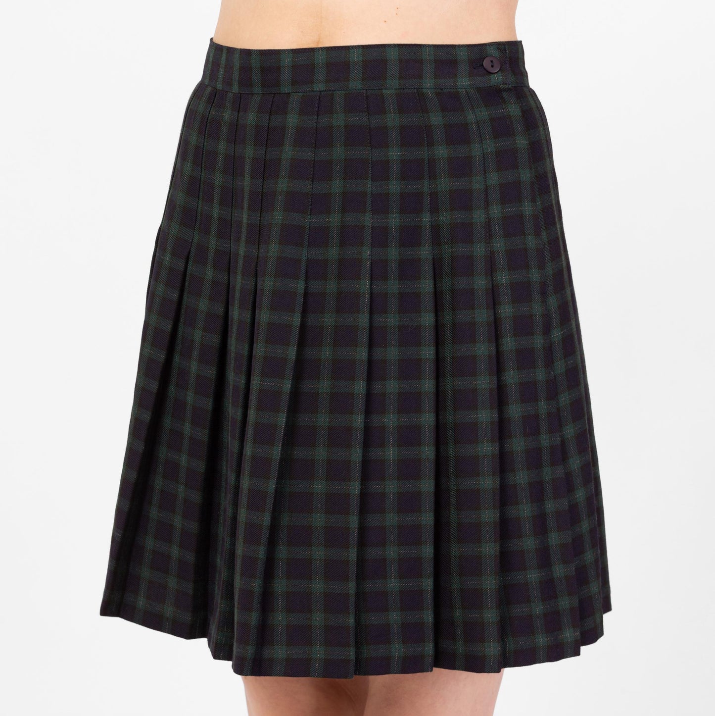 Vintage 90s Black Watch Tartan Plaid Schoolgirl Mini Skirt - Medium to Large, 30" Waist
