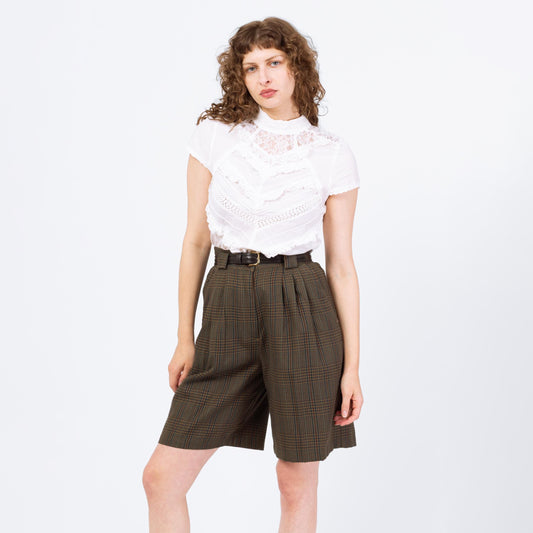 Vintage Y2K Does Victorian White Lace Trim Blouse - Medium