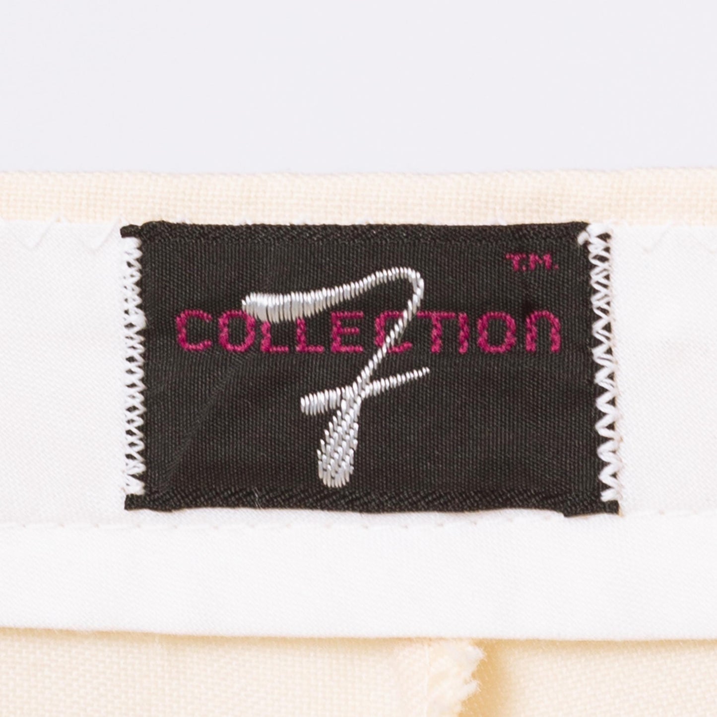 Vintage 90s Minimalist Cream High Waisted Trousers - Medium, 28" Waist