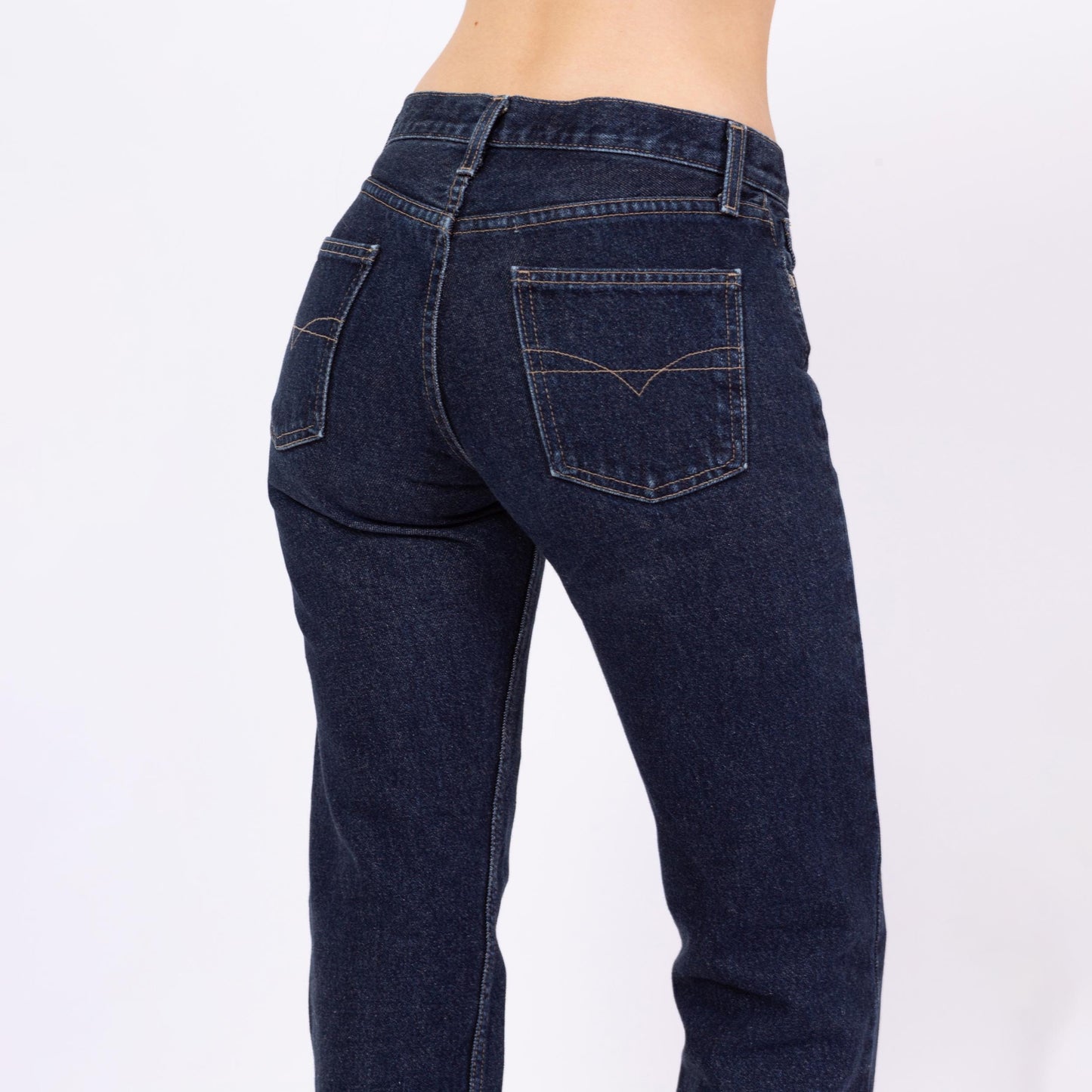 Vintage 90s Dark Wash Mid Rise Jeans - Extra Small