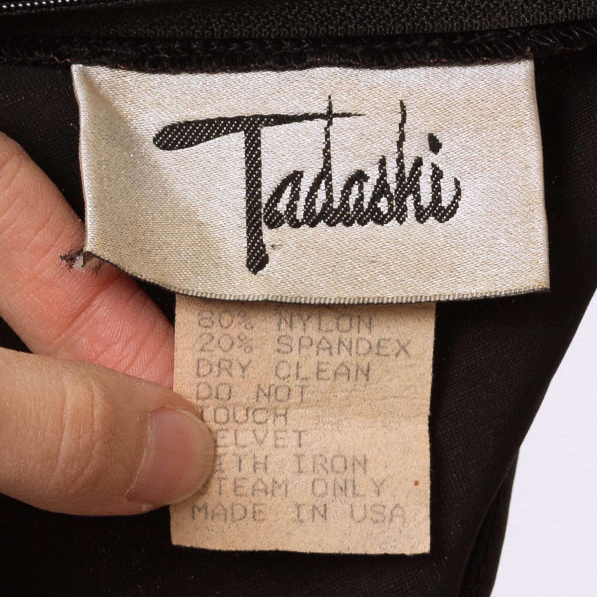 Vintage 90s Tadashi Black Velvet Sheer Cut Out Gown - Small to Medium | Designer Fitted Mesh Panel Maxi Evening Dress