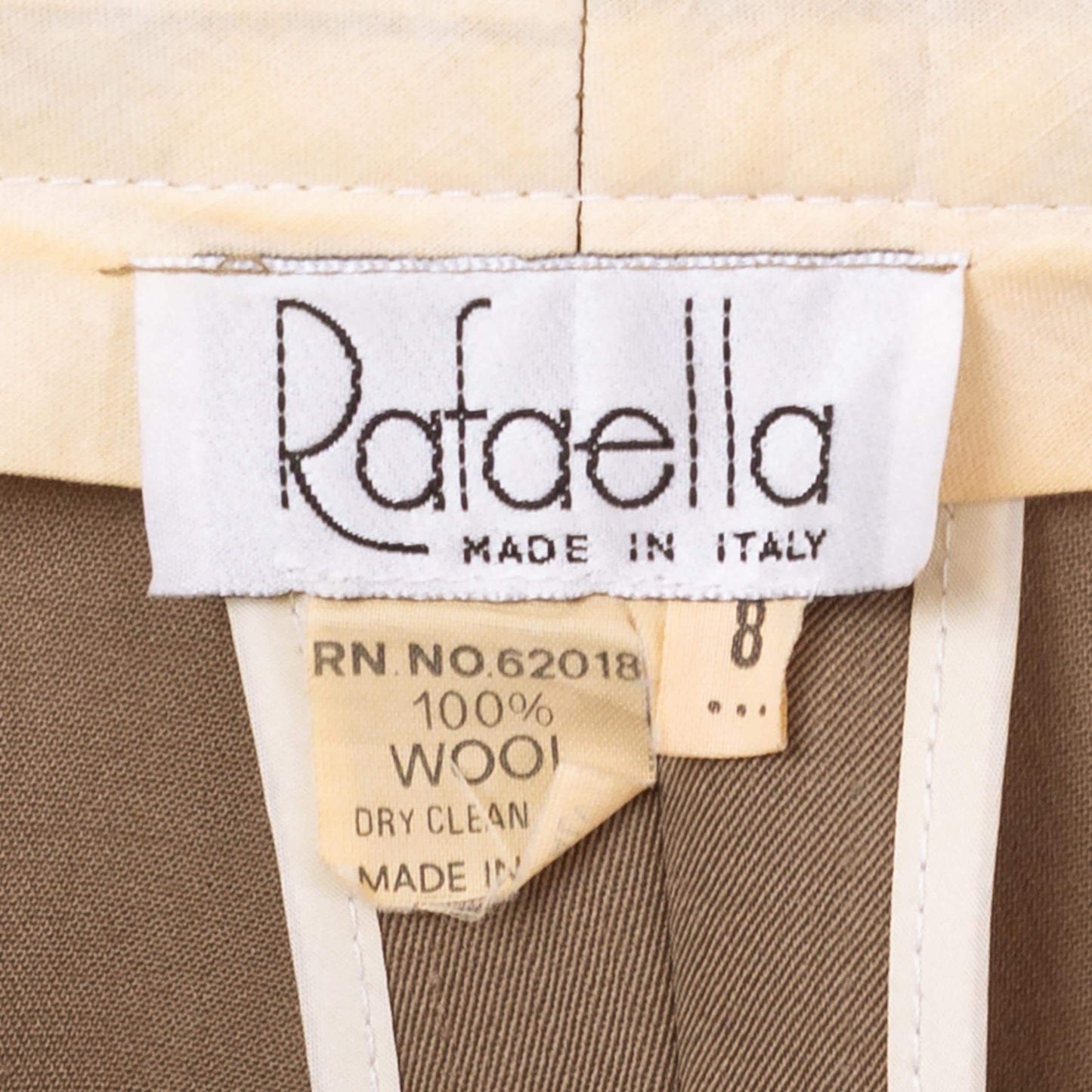 Vintage 80s Taupe Wool Straight Leg Trousers - Small, 26" Waist