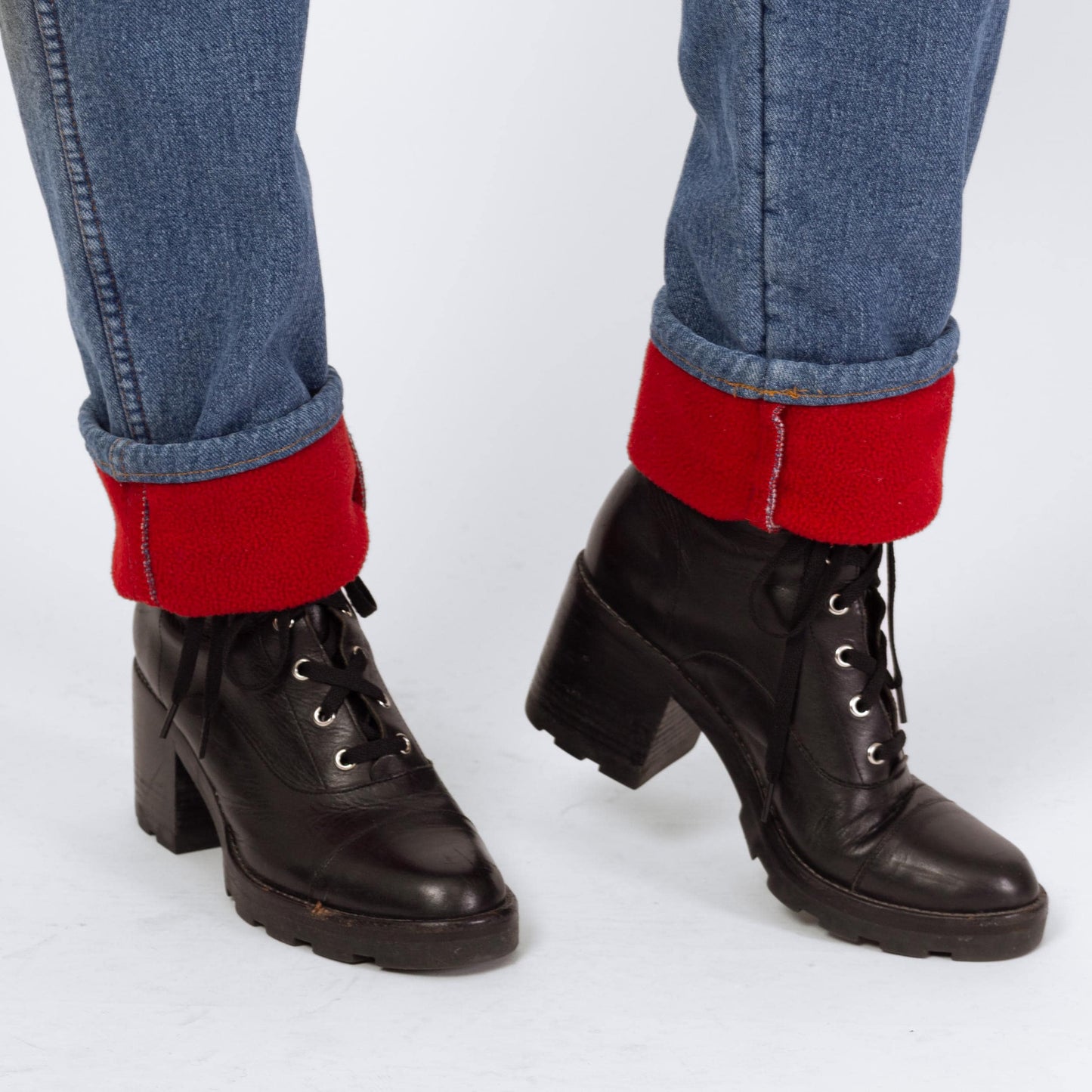 Vintage 90s LL Bean Fleece Lined High Waisted Jeans - Small, 27" Waist | Medium Wash Denim Tapered Leg Mom Jeans