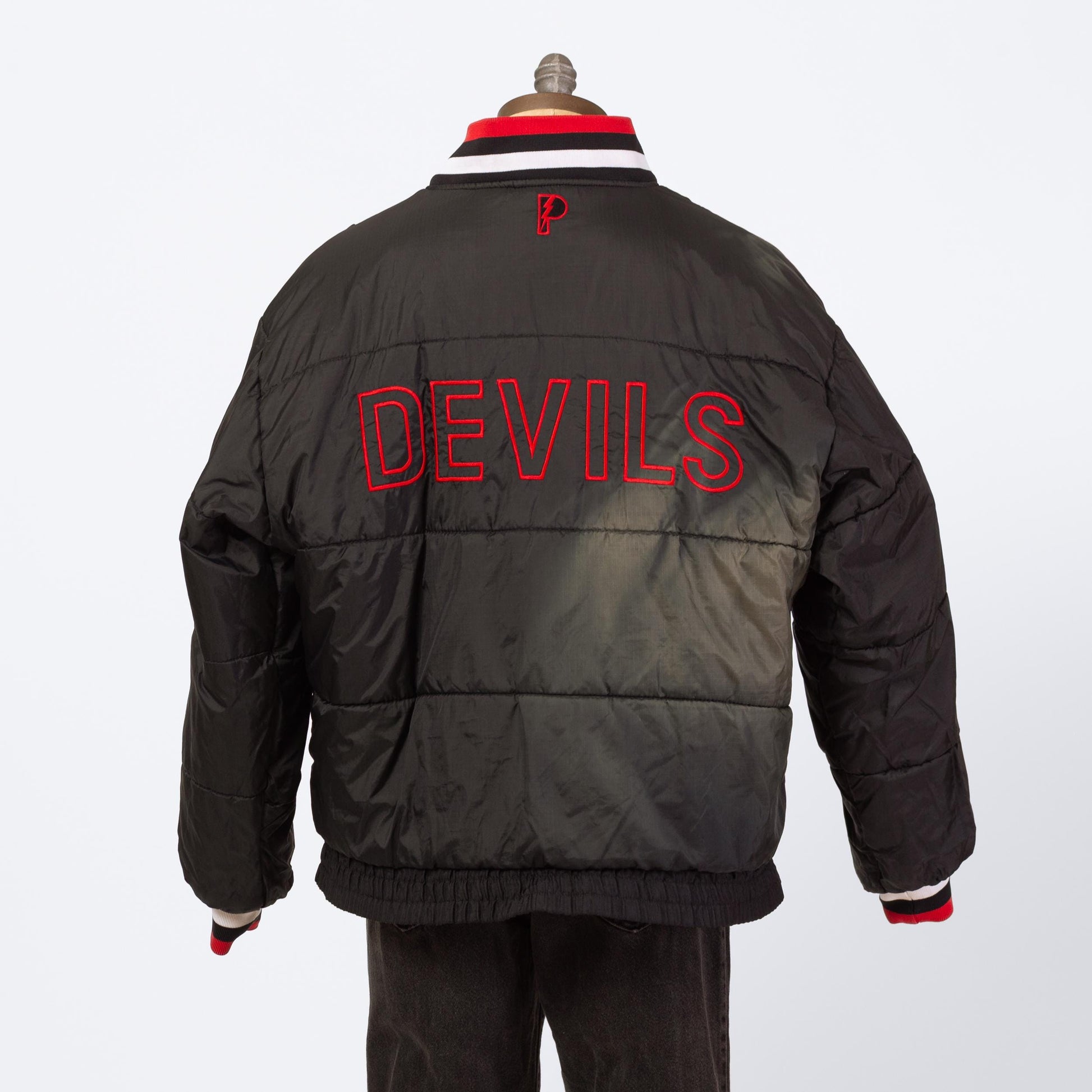 Vintage 90s New Jersey Devils Reversible Pro Player Jacket - Extra Large | Oversize NHL Hockey Hooded Puffy Winter Coat