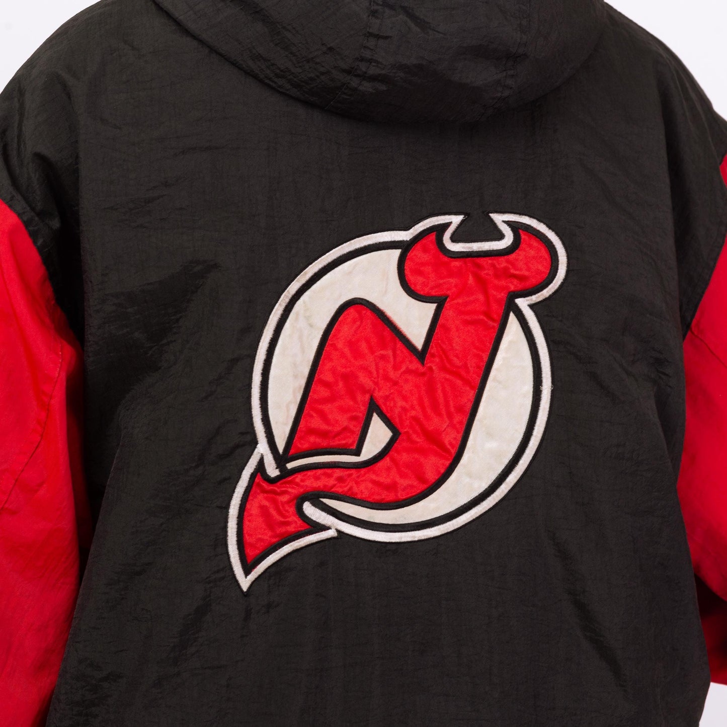 Vintage 90s New Jersey Devils Reversible Pro Player Jacket - Extra Large | Oversize NHL Hockey Hooded Puffy Winter Coat