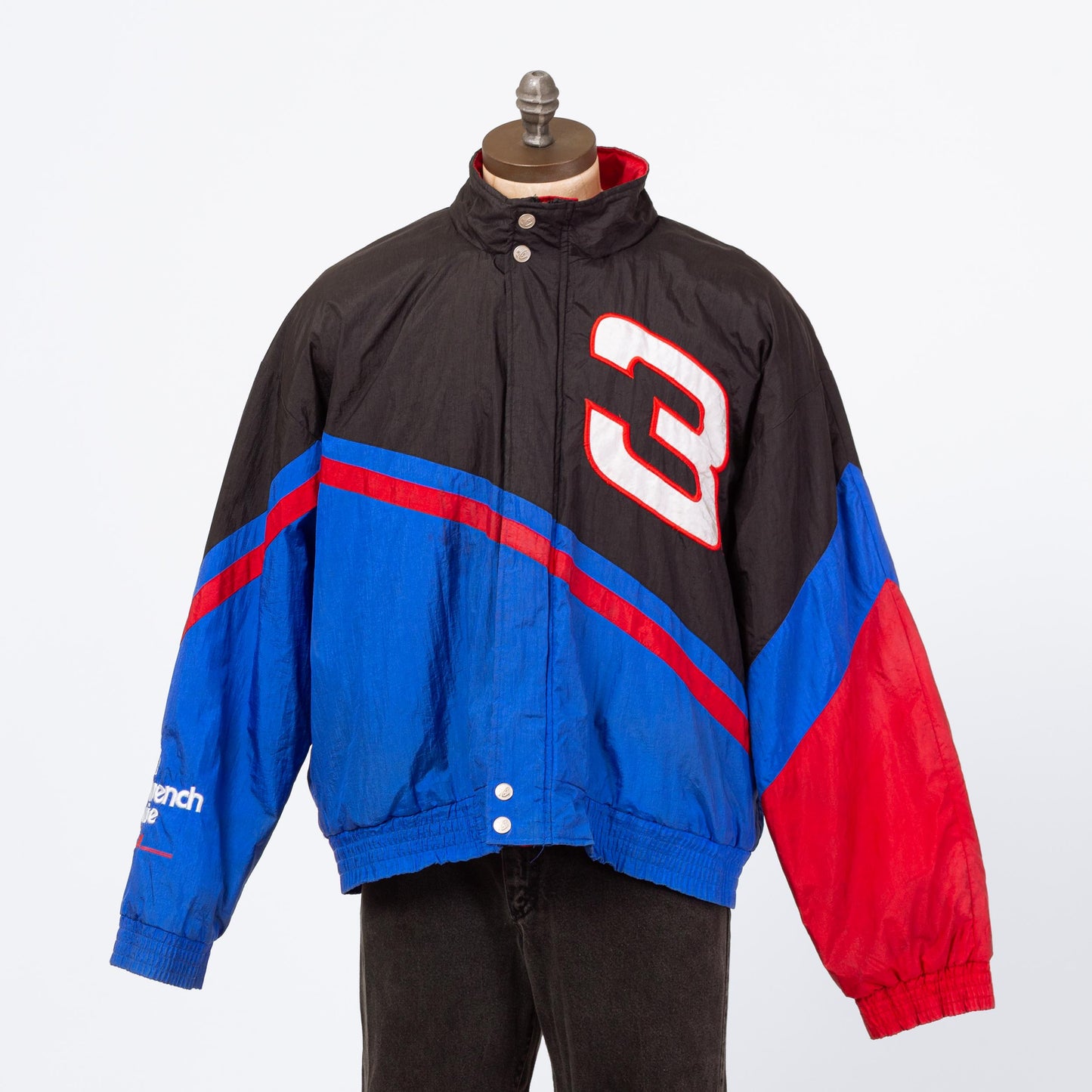 Vintage 90s Dale Earnhardt #3 NASCAR Jacket - Extra Large | Chase Authentics Color Block Race Car Zip Up Windbreaker