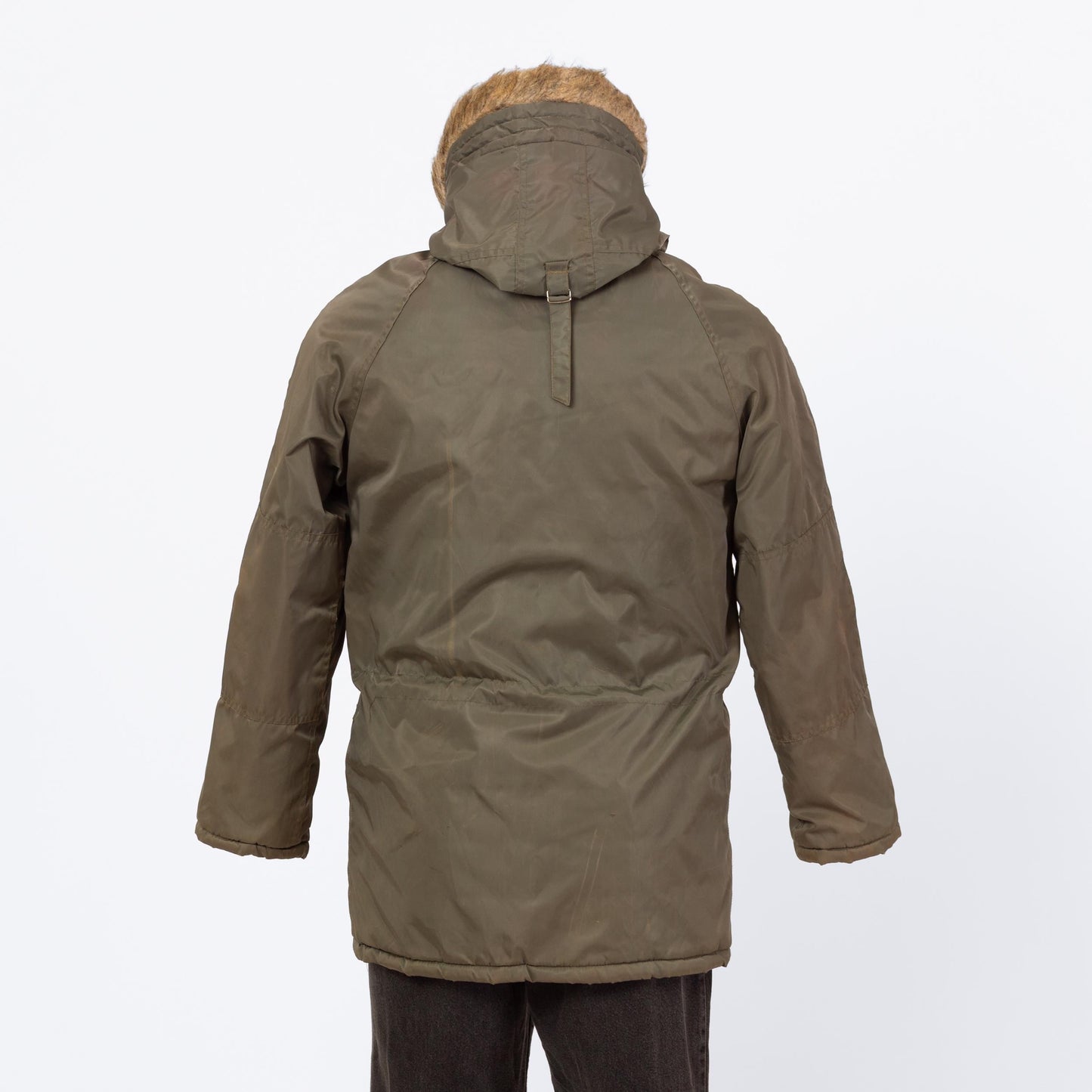 Vintage 80s Arctic Parka Envoy N-3B Hooded Flight Jacket - Small | USAF Faux Fur Trim Air Force Cold Weather Army Green Military Coat