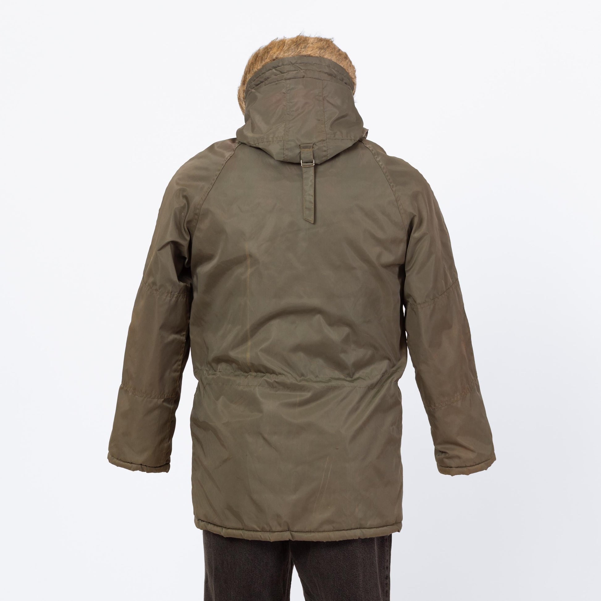 Vintage 80s Arctic Parka Envoy N-3B Hooded Flight Jacket - Small | USAF Faux Fur Trim Air Force Cold Weather Army Green Military Coat