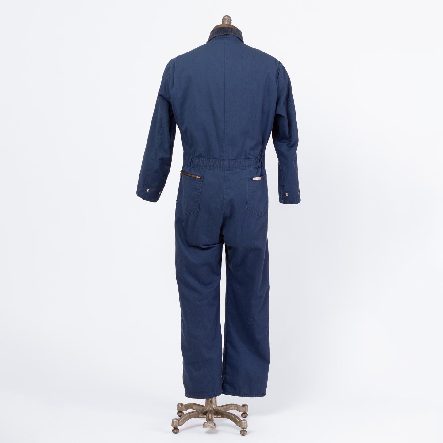 Vintage 80s Walls Blizzard Pruf Navy Blue Insulated Coveralls - Large | Quilt Lined Workwear Zip Front Winter Ski Jumpsuit