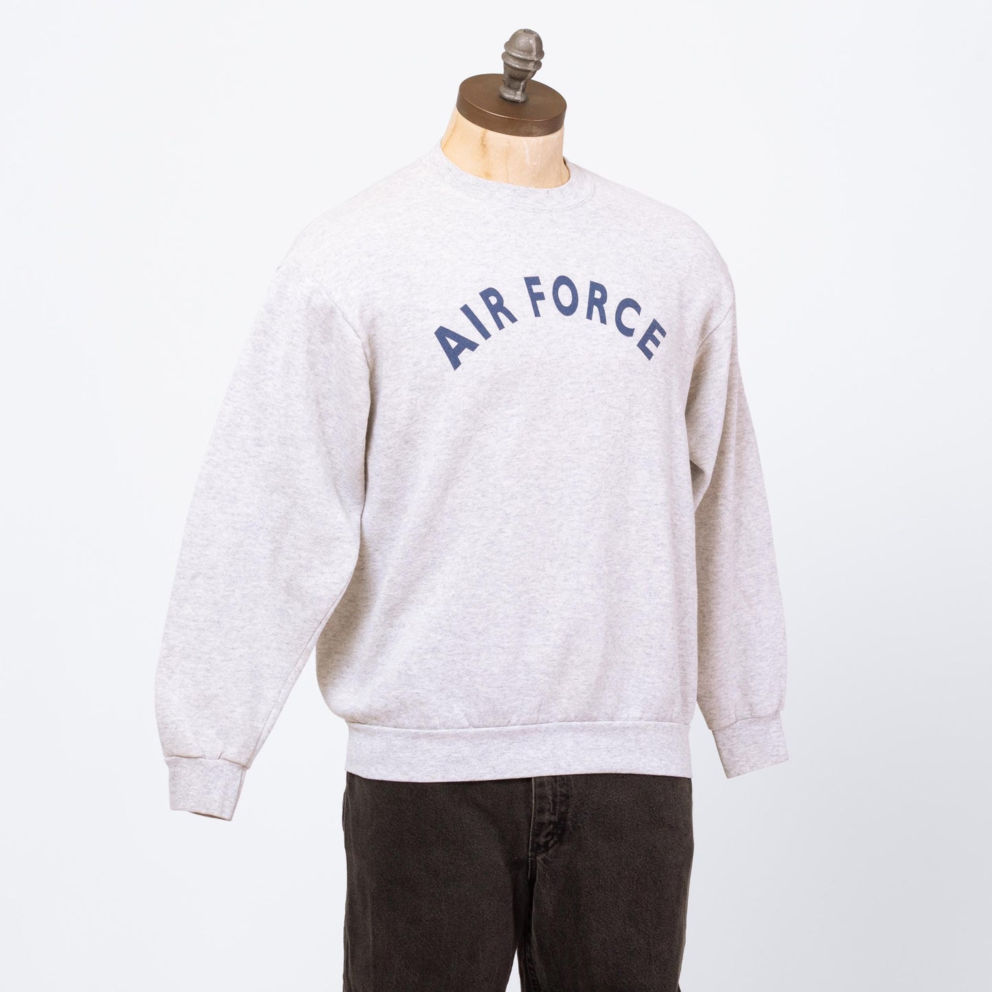 Vintage 90s Air Force Sweatshirt - Small | USAF Heather Grey Military Graphic Crewneck