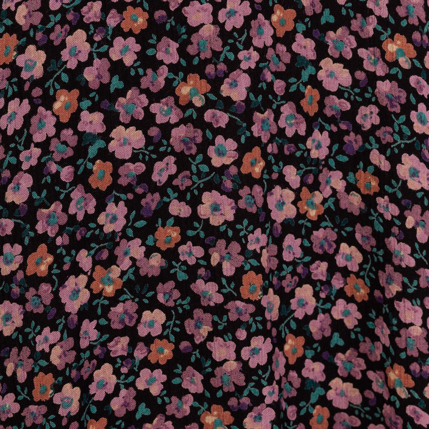 Vintage 90s Purple Ditsy Floral Babydoll Midi Dress - Small | Boho Square Neck Sleeveless Grunge Dress