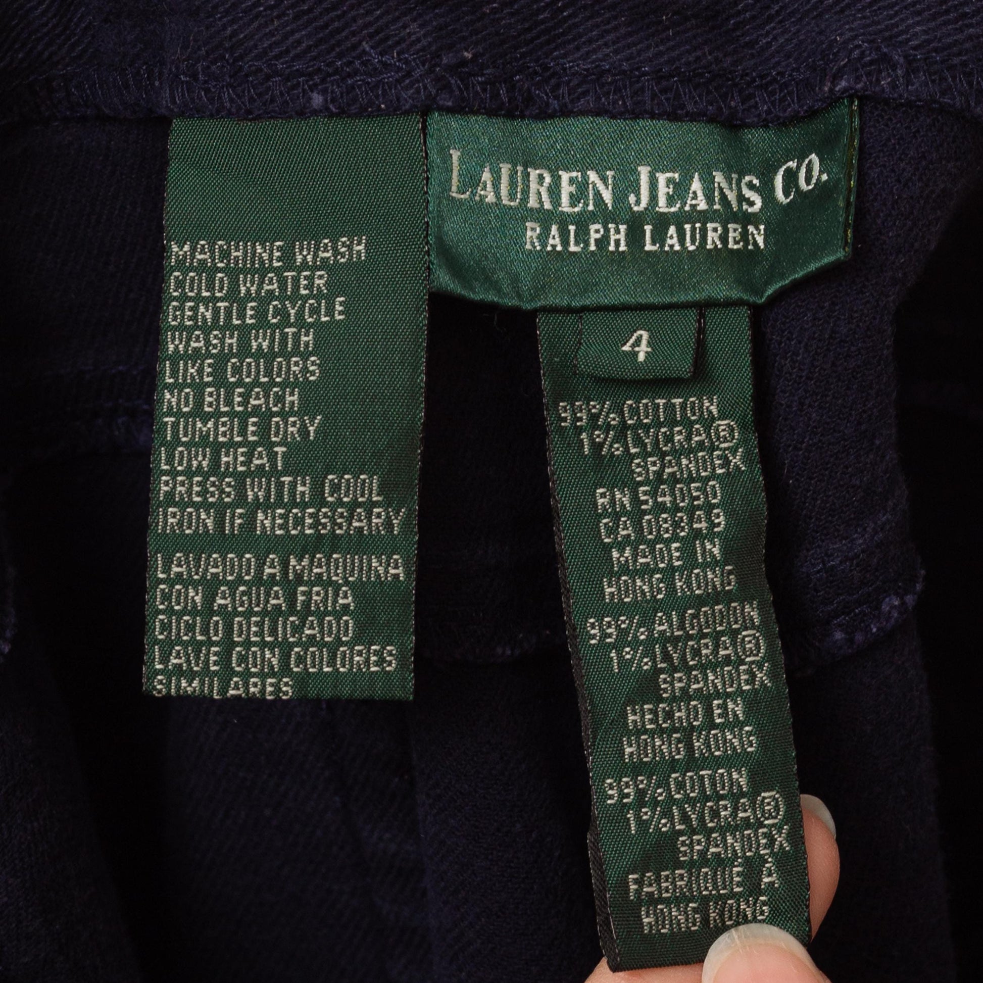 Vintage 90s Ralph Lauren Soft Midnight Blue Jeans - Small, Size 4 | High Waisted Slim Tapered Leg Dark Wash Stretch Jeans