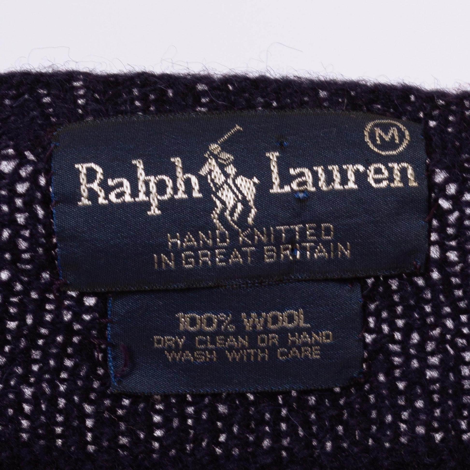 Vintage 80s Ralph Lauren Floral Needlepoint Sampler Cropped Sweater - Small to Medium | Preppy Navy Blue Wool Intarsia Hand-Knit Pullover