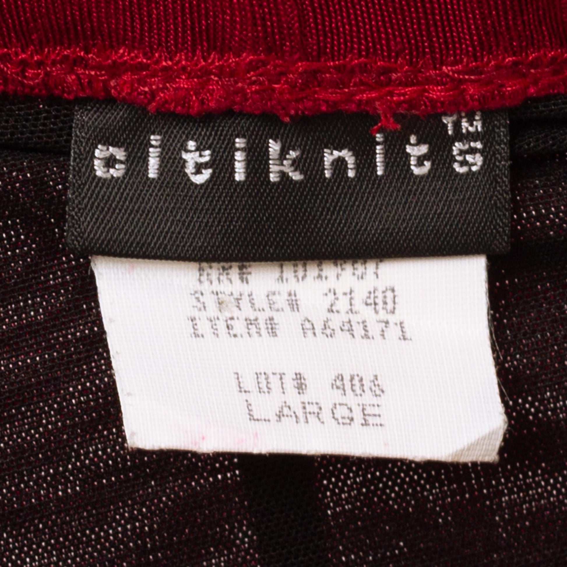 Vintage 90s Wine Red Slinky Maxi Skirt - Large | Ankle Length Grunge Whimsigoth Stretchy Straight Skirt