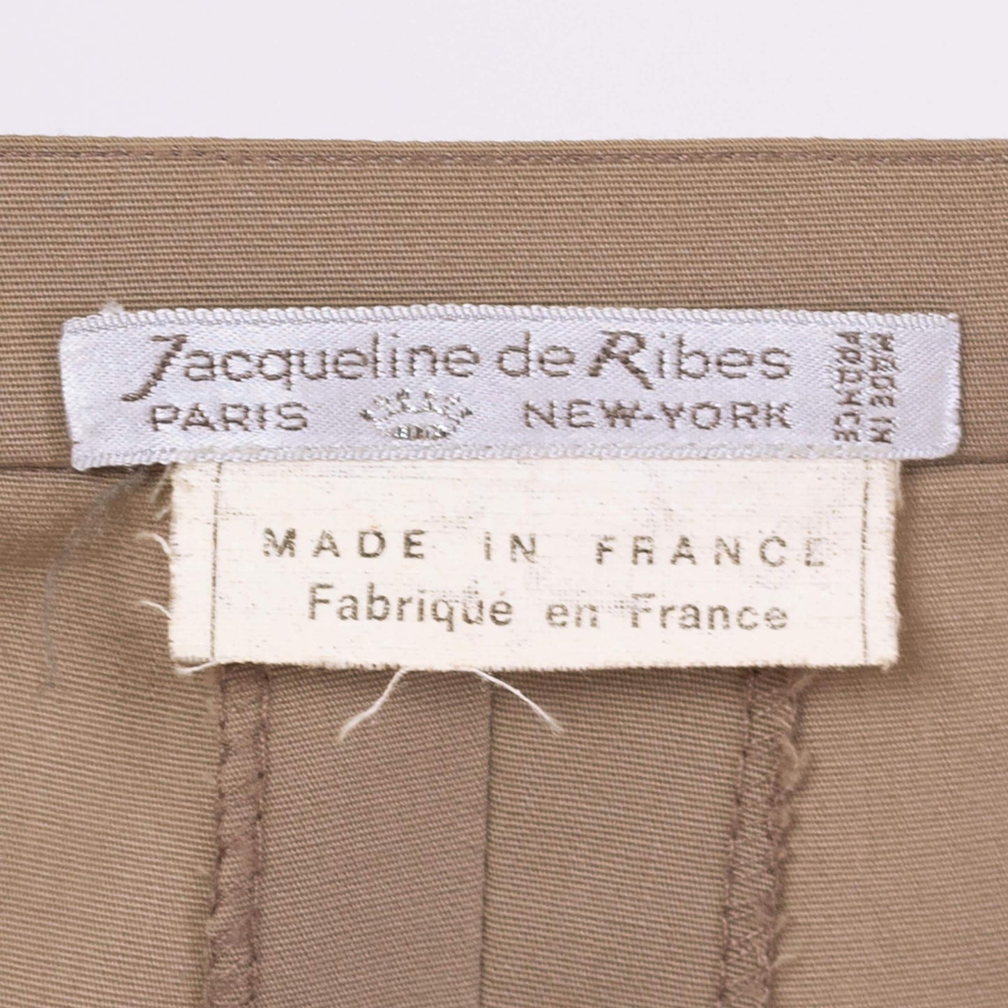 Vintage 90s Jacqueline de Ribes Paris Asymmetric Mini Wrap Skirt - Medium, 30" Waist | Designer Taupe Ruffled Mid Rise Miniskirt