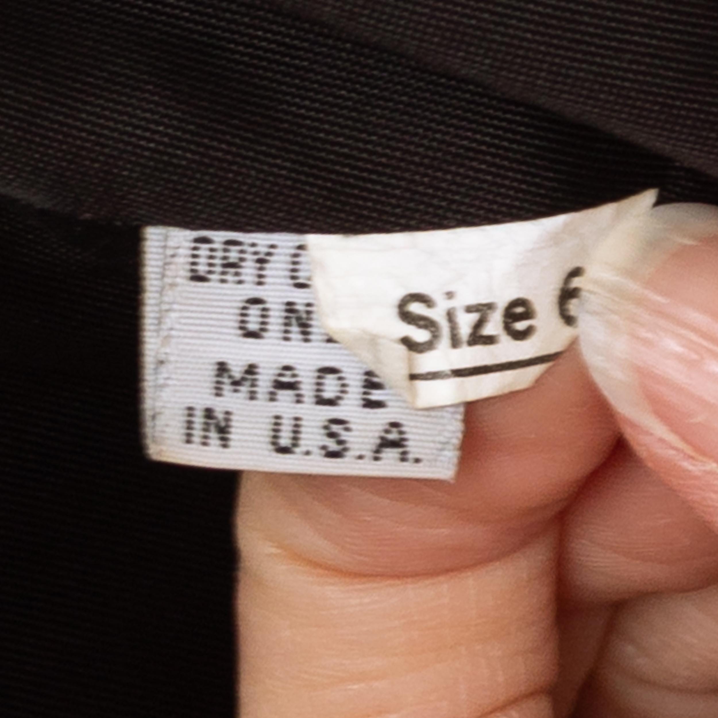 Vintage 80s Christian Dior Black Wool Double Breasted Overcoat