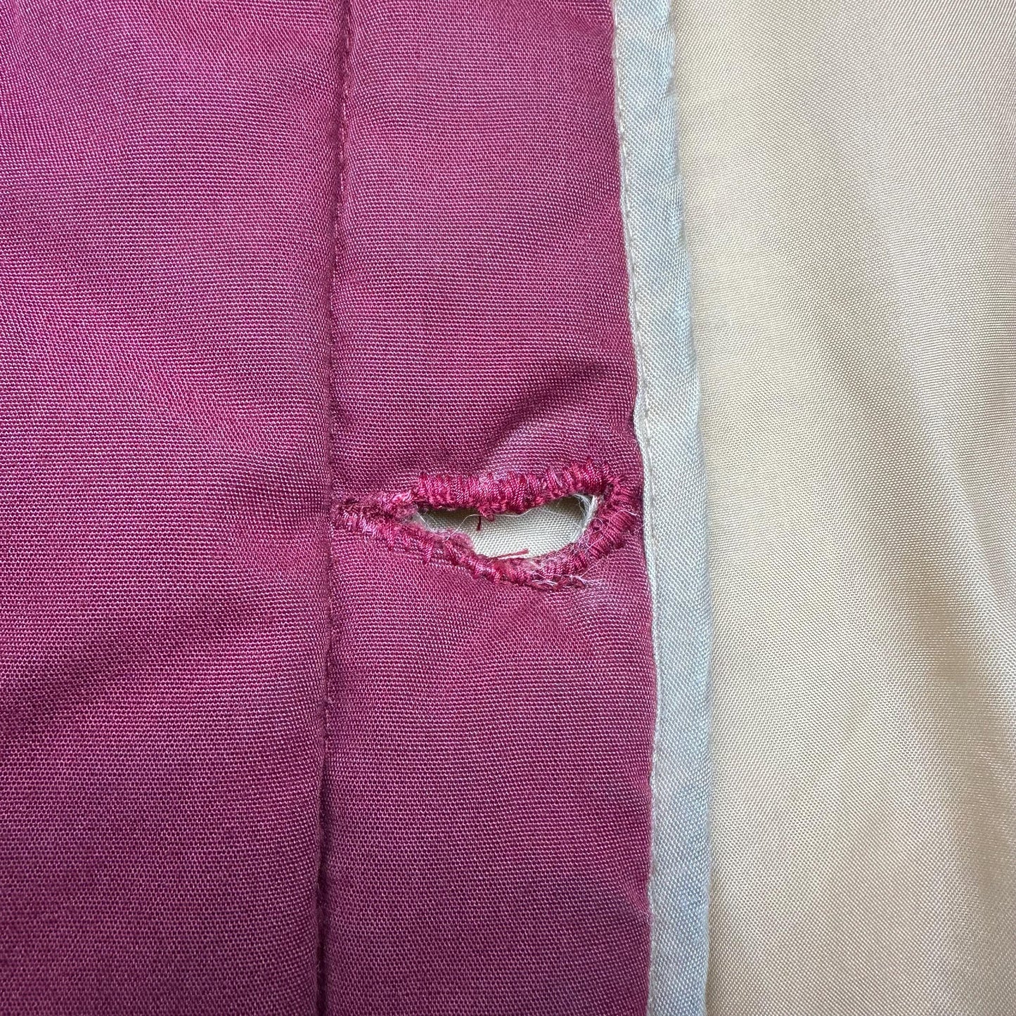 Vintage 70s 80s Wine Red Quilted Puffer Maxi Coat - 2X | Retro Plush Collar Long Duster Winter Jacket