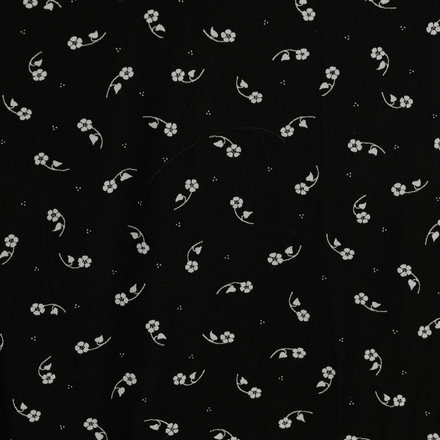 Vintage 90s Black Calico Floral Grunge Midi Skirt - Small to Medium | Boho High Waisted A Line Flowy Skirt