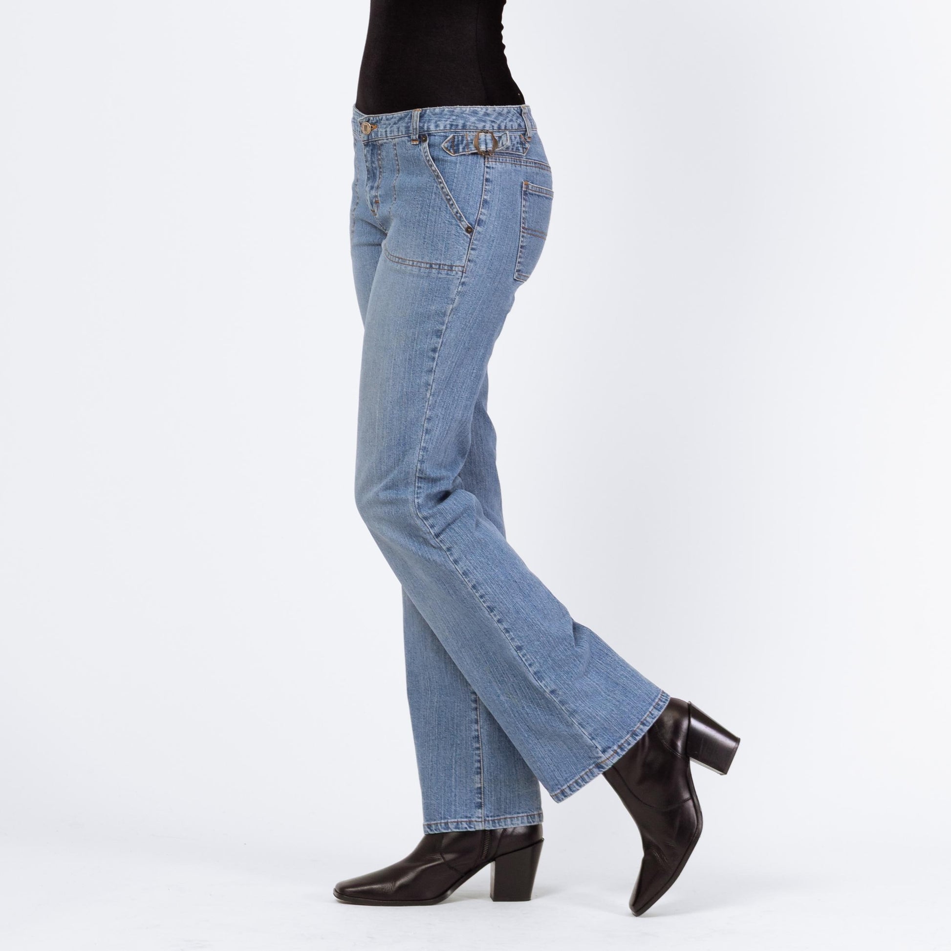 Vintage Y2K Low Rise Bootcut Jeans – Small, Size 6 | Light Wash 2000s Denim Low Riders