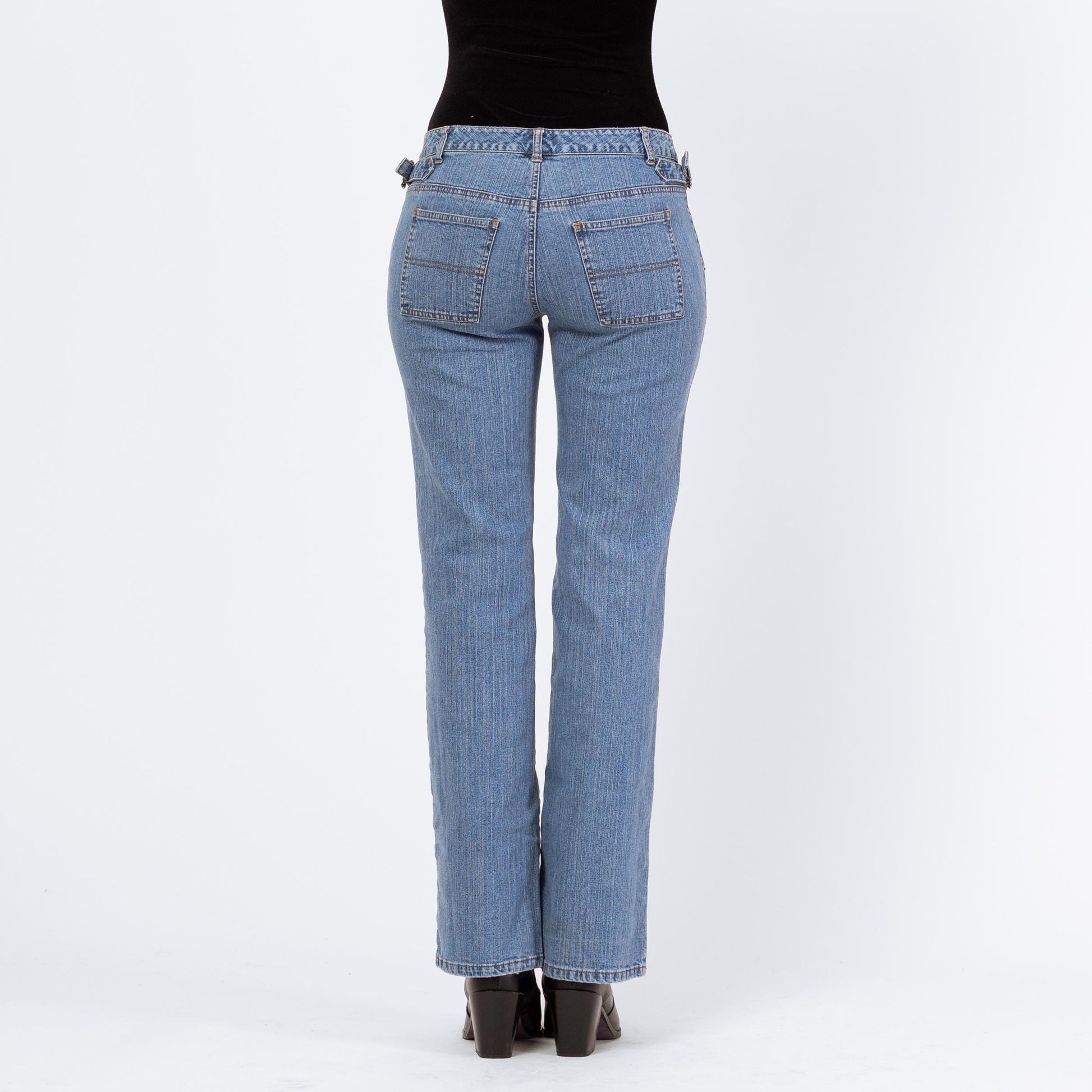 Vintage Y2K Low Rise Bootcut Jeans – Small, Size 6 | Light Wash 2000s Denim Low Riders