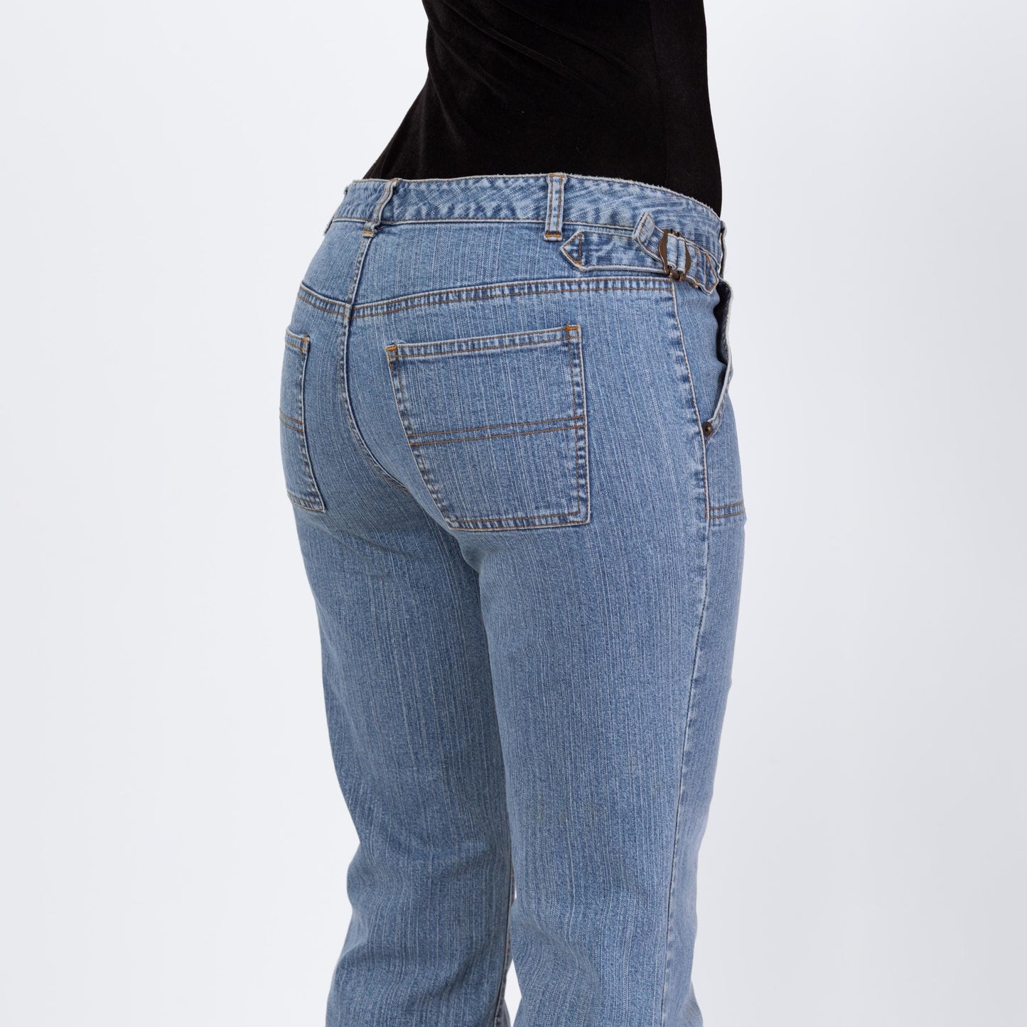 Vintage Y2K Low Rise Bootcut Jeans – Small, Size 6 | Light Wash 2000s Denim Low Riders