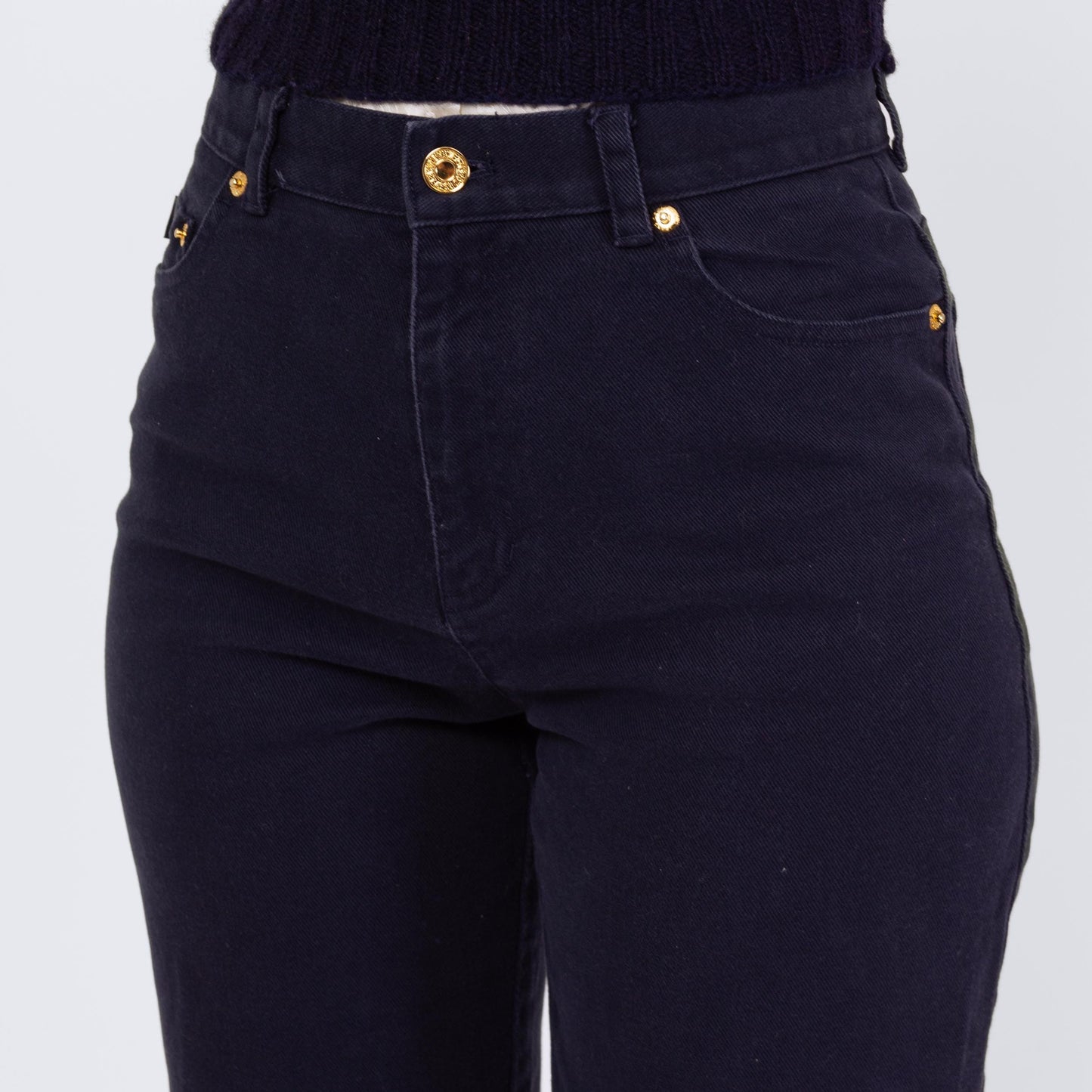 Vintage 90s Ralph Lauren Soft Midnight Blue Jeans - Small, Size 4 | High Waisted Slim Tapered Leg Dark Wash Stretch Jeans