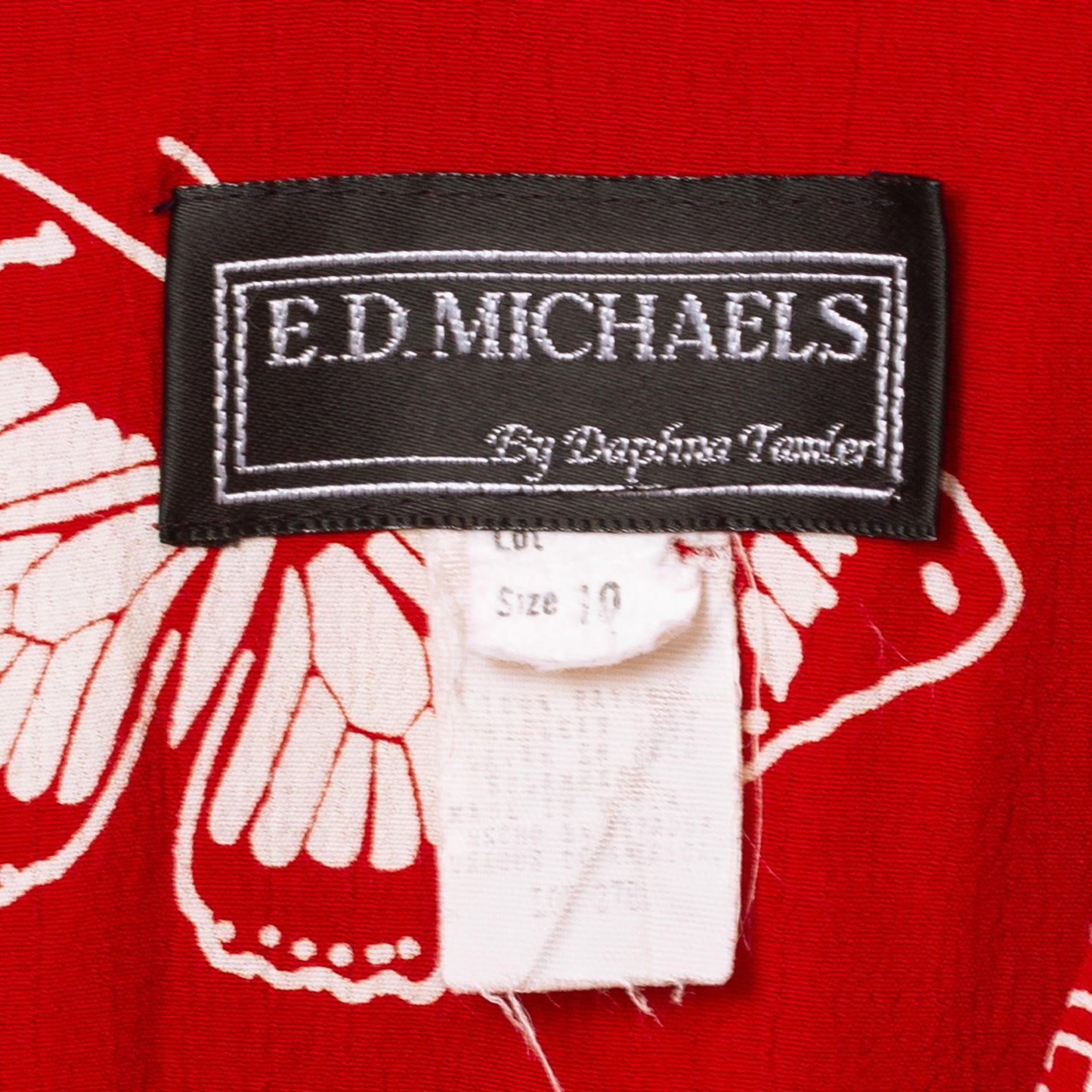 Vintage 80s Red Butterfly Print Shirtdress - Medium | Boho Short Sleeve Button Front Maxi Dress