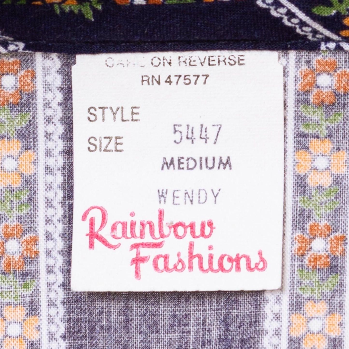 Vintage 70s Striped Floral Painter's Smock - Medium | Navy Blue Lightweight House Jacket Overshirt