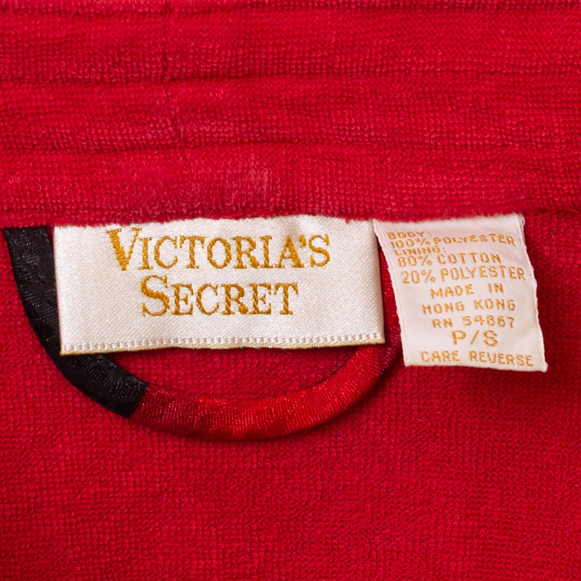 Vintage 90s Victoria's Secret Poinsettia Print Midi Robe - Small | Red & Green Belted Jacquard Satin Terrycloth Loungewear Kimono