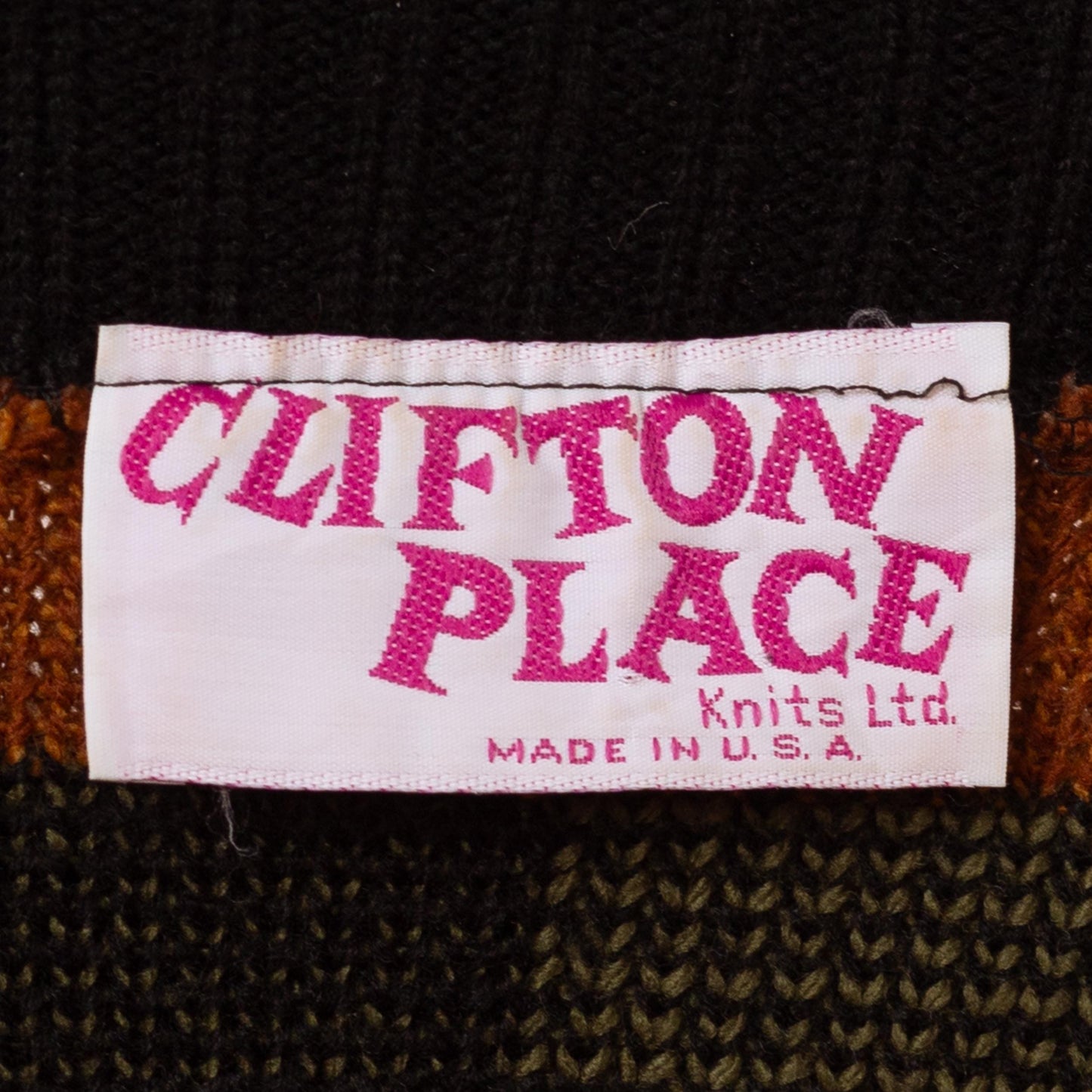 Vintage 80s Earth Tone Brick Pattern Knit Sweater - Men's Small | Slouchy Pullover Crew Neck Sweater