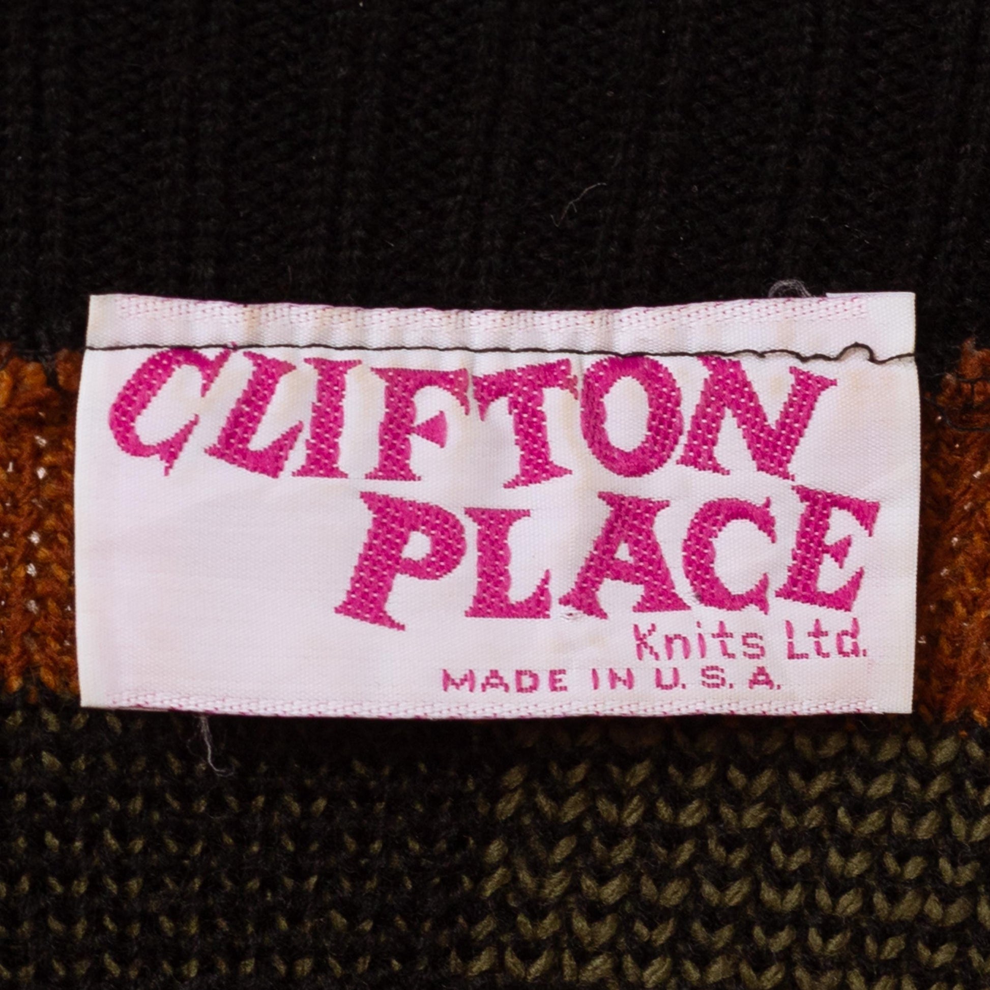 Vintage 80s Earth Tone Brick Pattern Knit Sweater - Men's Small | Slouchy Pullover Crew Neck Sweater