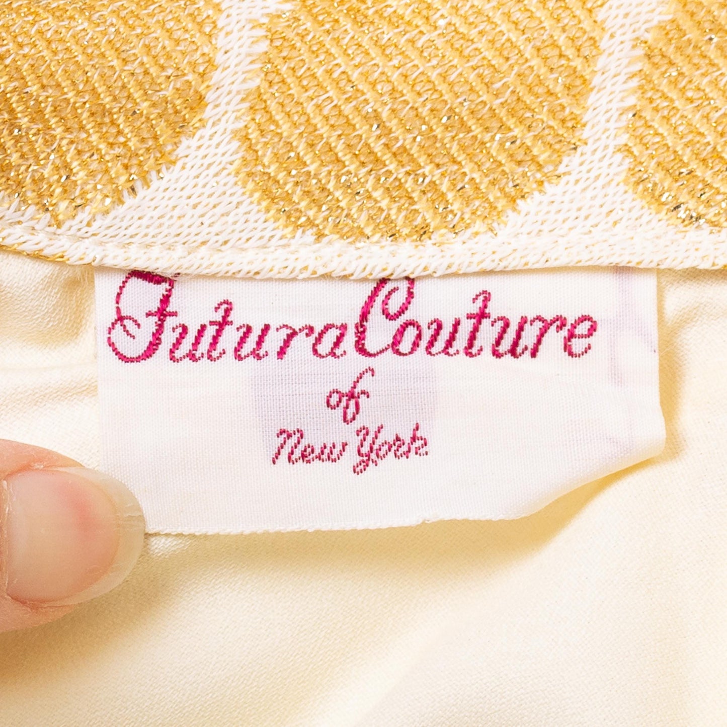 Vintage 70s Gold Honeycomb Lurex Knit Maxi Dress - Large | Futura Couture Sleeveless Metallic Formal Disco Gown