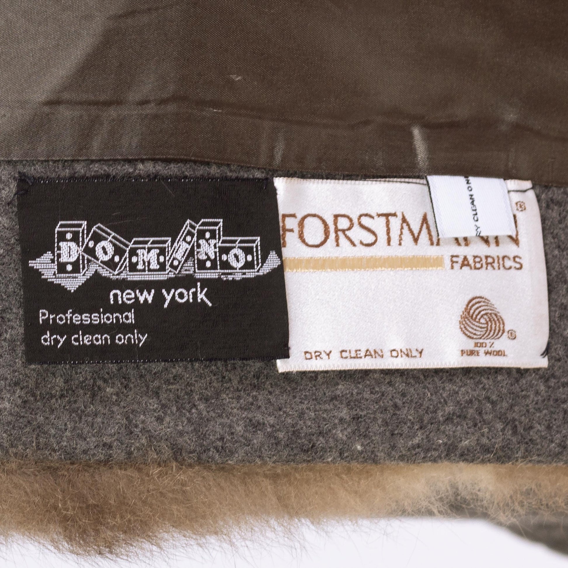 Vintage 70s Grey Wool Fur Trim Coat - Small to Medium | Button Up Long Winter Overcoat