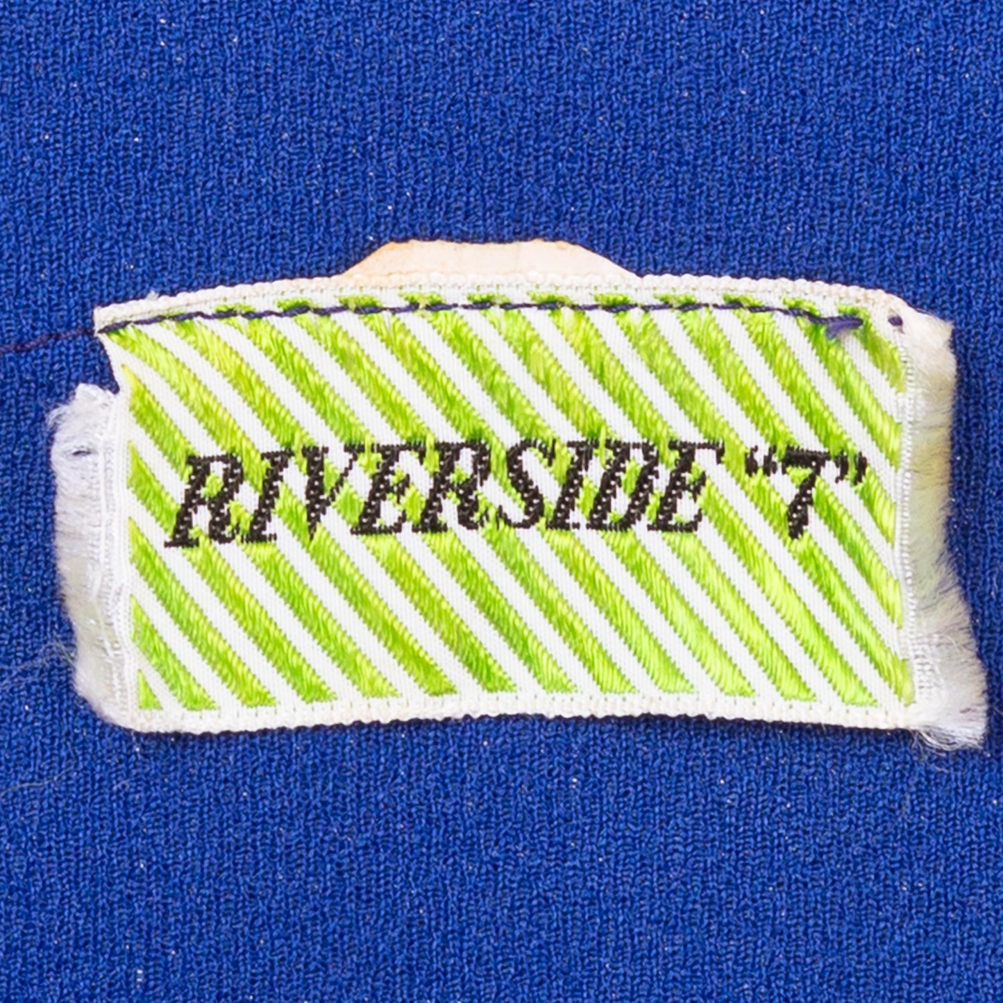 Vintage 70s Royal Blue Long Sleeve Mini Party Dress - Medium | Mod Gold Button Fit & Flare Minidress