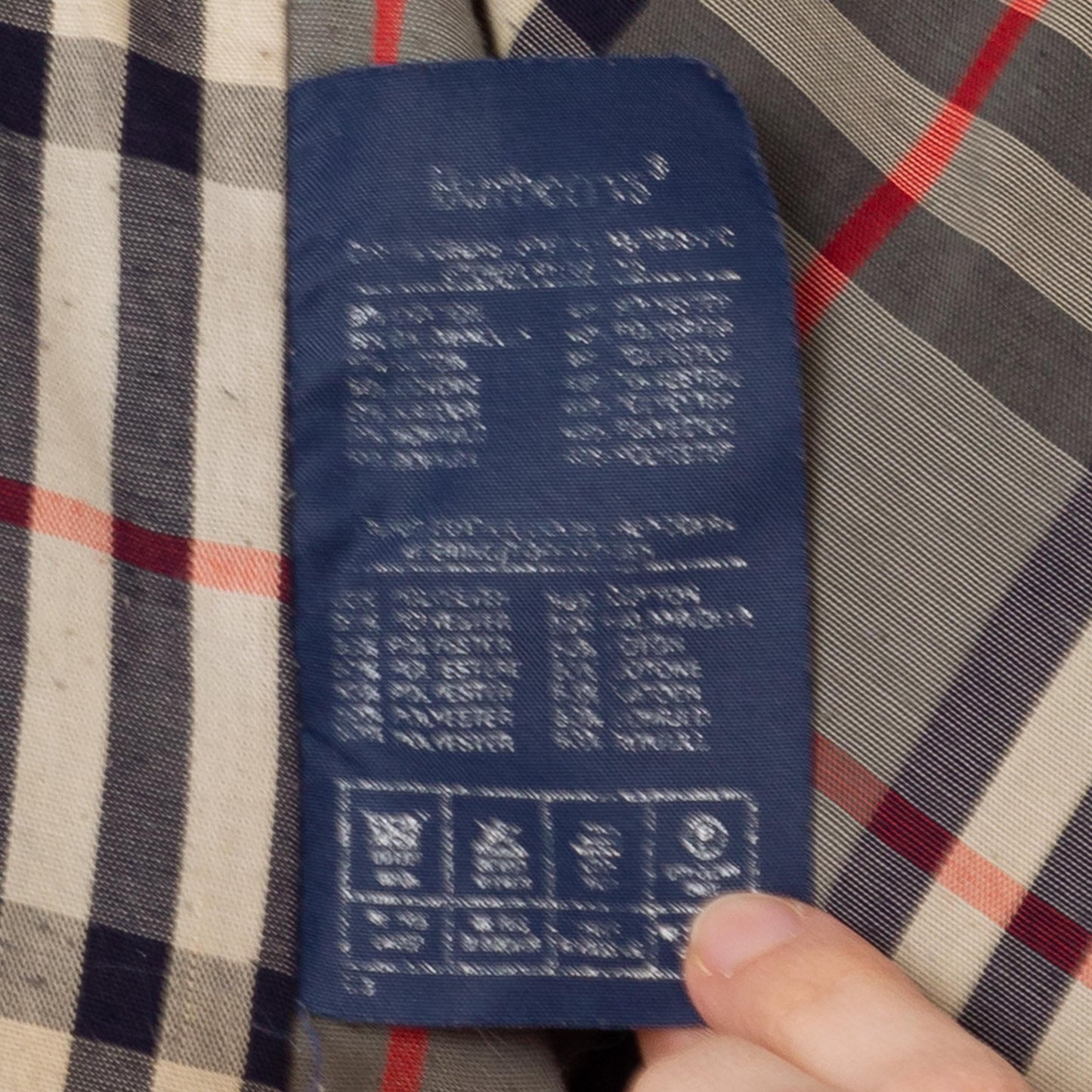 Vintage 90s Burberry Navy Blue Short Belted Trench Coat - Small to Medium | Designer Plaid Lined Double Breasted Lightweight Jacket