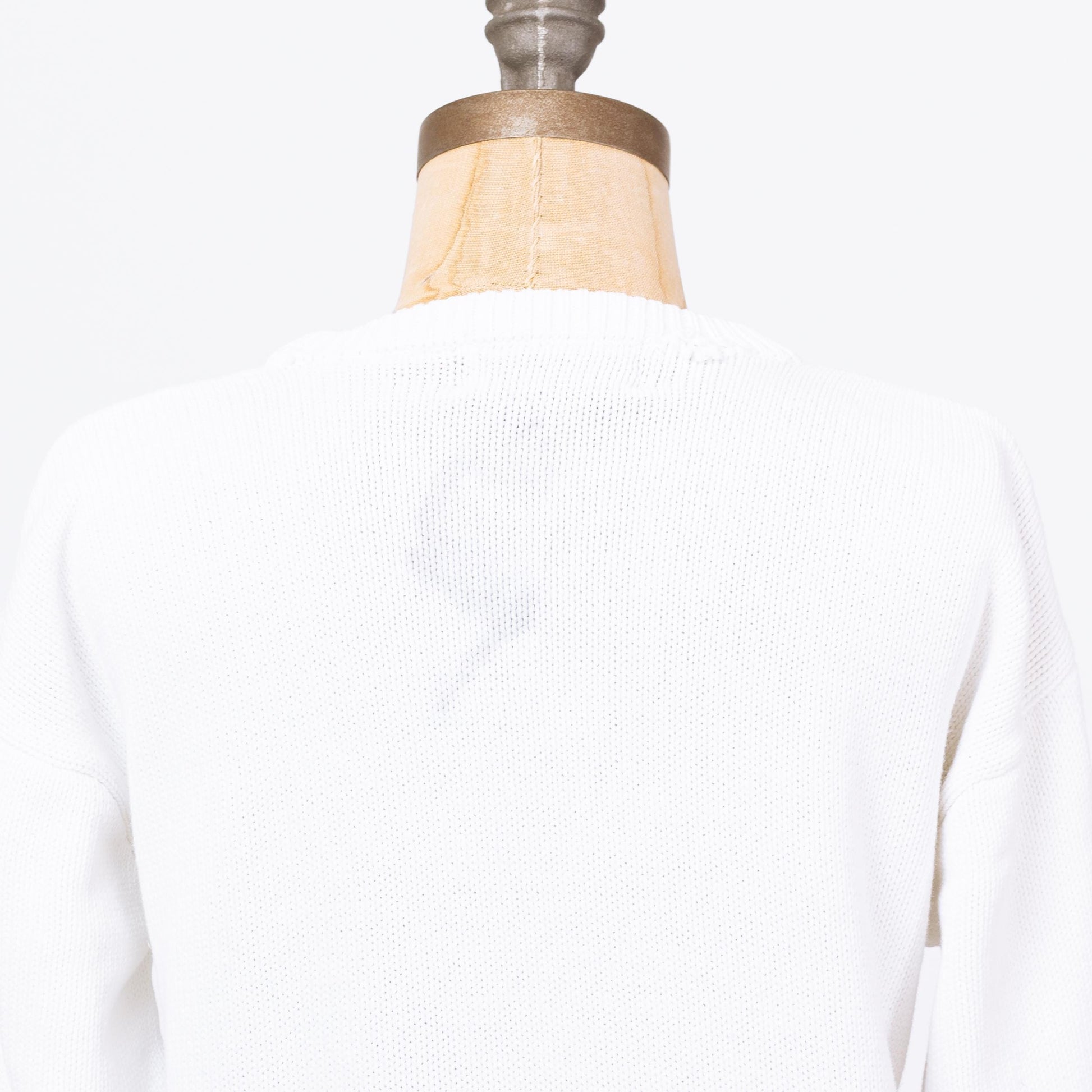 Vintage 80s Eddie Bauer Novelty Farm Animal Sweater, As Is - Medium | White Cotton Knit Cottagecore Grandma Pullover