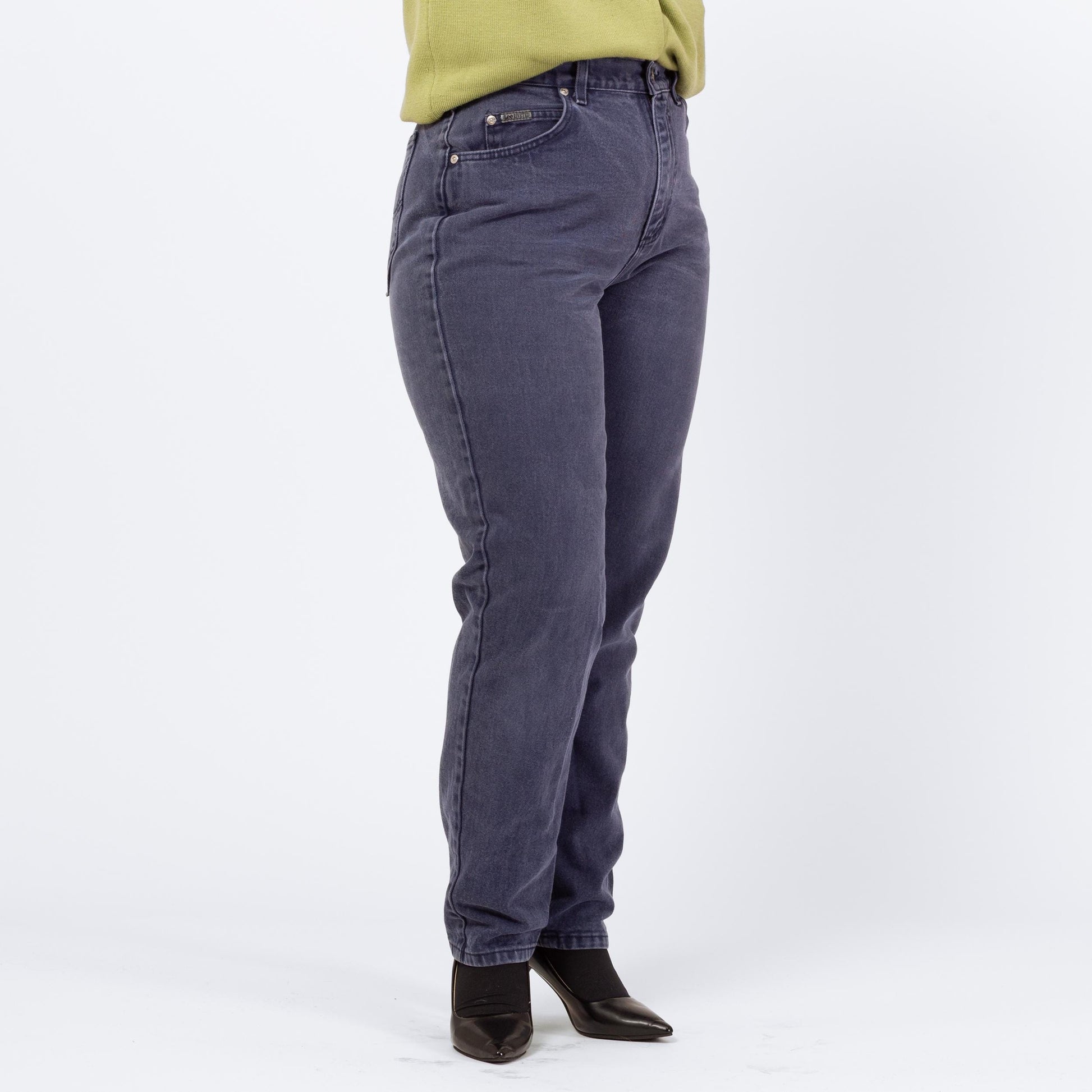 Vintage 90s Lee Dark Indigo High Waisted Jeans - Medium, 29" Waist | Denim Slim Straight Leg Mom Jeans