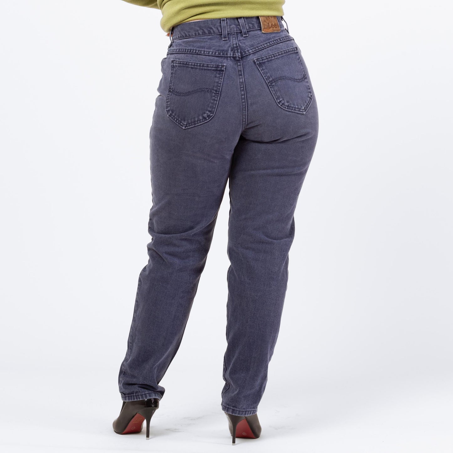 Vintage 90s Lee Dark Indigo High Waisted Jeans - Medium, 29" Waist | Denim Slim Straight Leg Mom Jeans