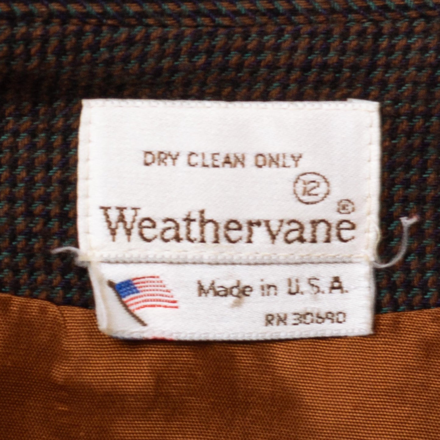 Vintage 80s Wool Tweed Cropped Blazer - Large | Brown Black Woven Button Up Short Jacket