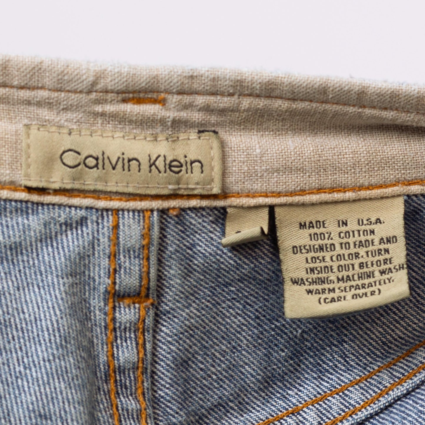 Vintage 90s Calvin Klein High Waisted Yoked Jeans - Large, 31" Waist | CK Medium Wash Denim Slim Straight Mom Jeans