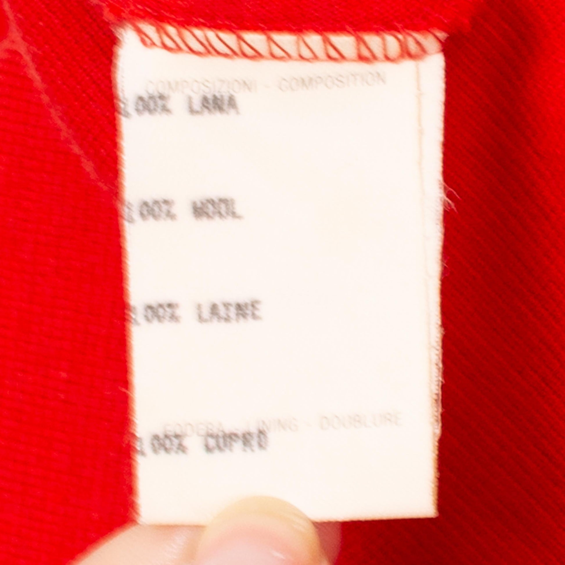 Vintage 80s Gianni Versace Red Wool Mini Dress - Medium | Designer 3/4 Sleeve Winter Christmas Party Dress