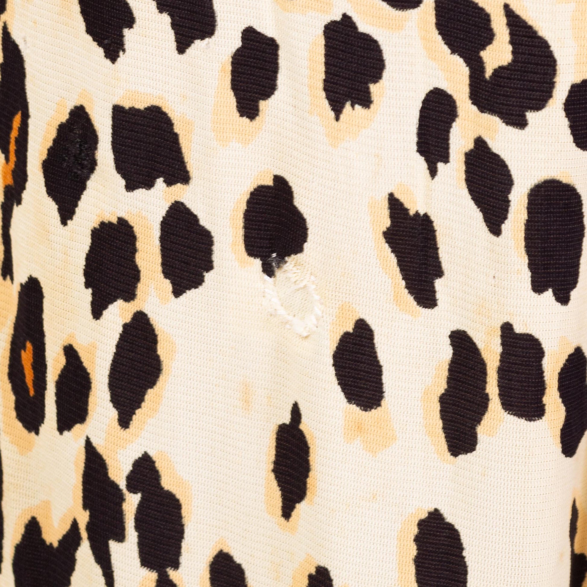 Vintage 60s 70s Animal Print Palazzo Jumpsuit - Medium | Black & Brown Leopard Print Sleeveless Disco Pantsuit